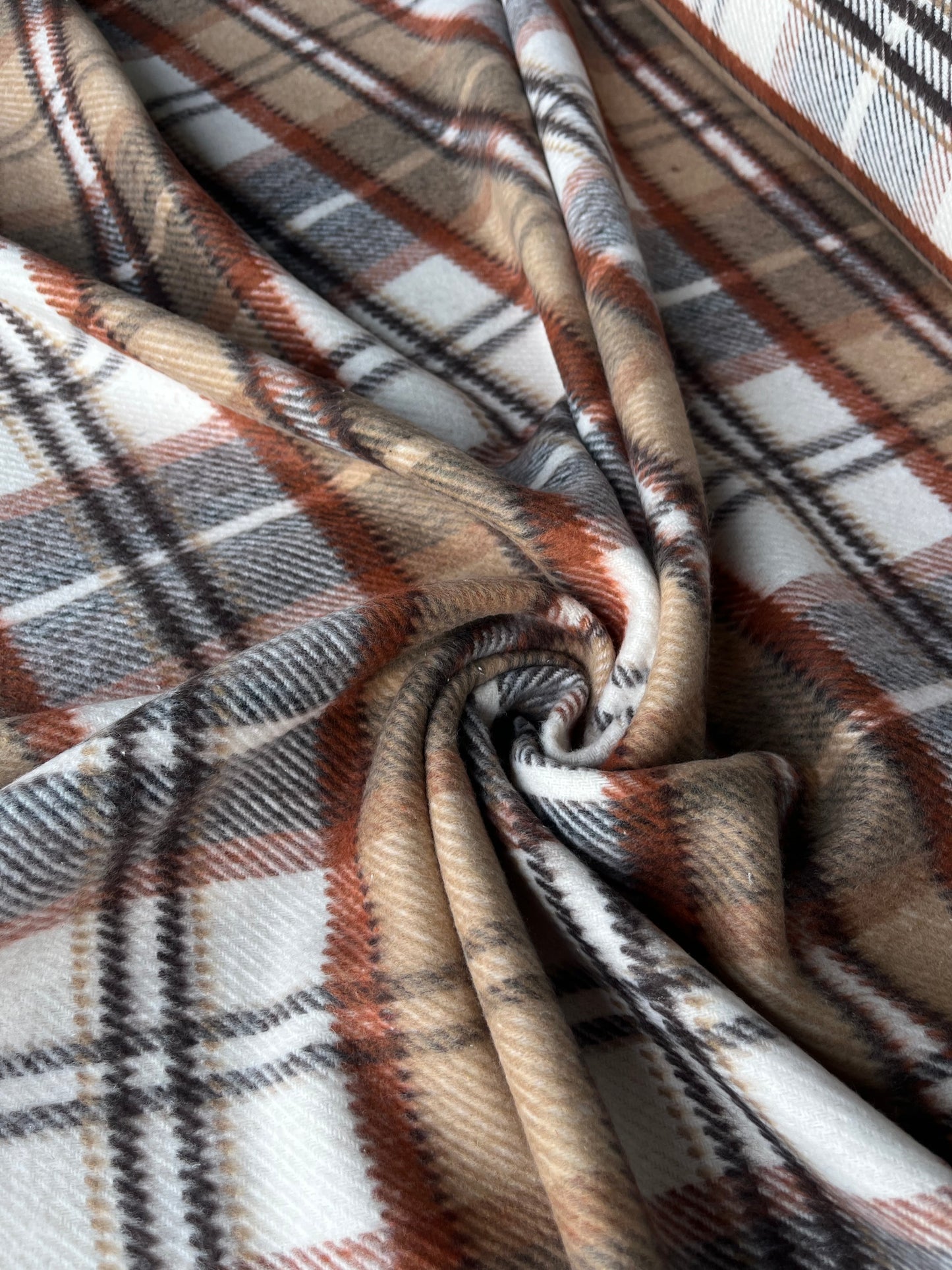LISA 058 brow/camel checkered heavy cotton