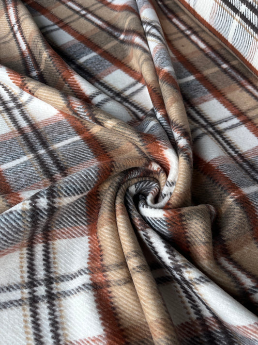 LISA 058 brow/camel checkered heavy cotton