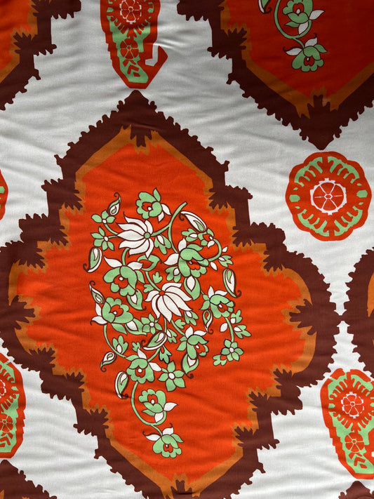 Wallet on diet 003 cotton voile print ornamental design one border