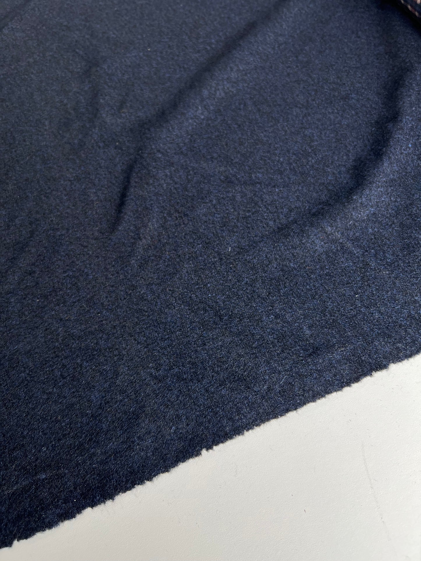 Flip side 004 blue red beige check double face navy