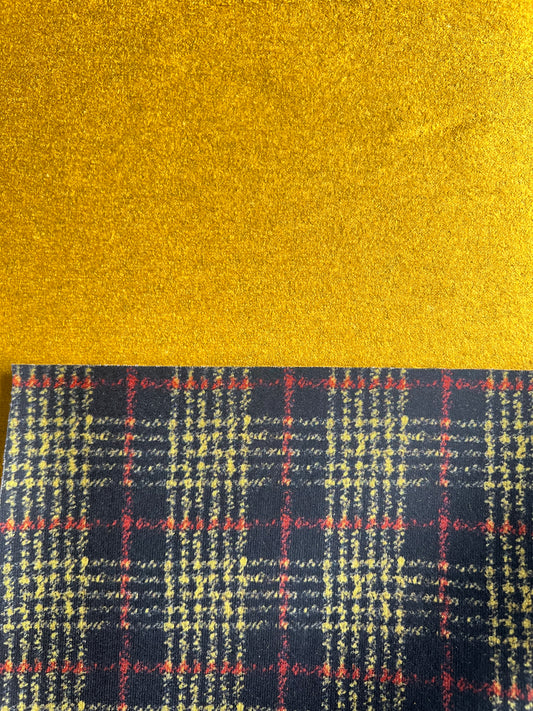 LC Flip side 012 red yellow black check double face yellow