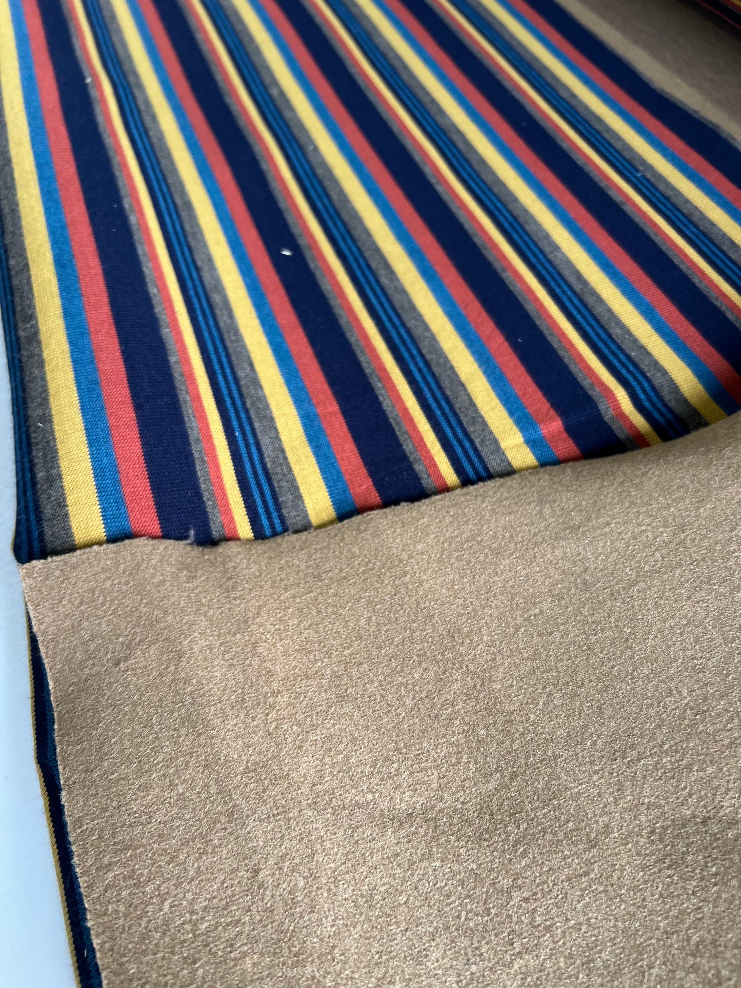 Flip side 019 vintage stripes double face camel