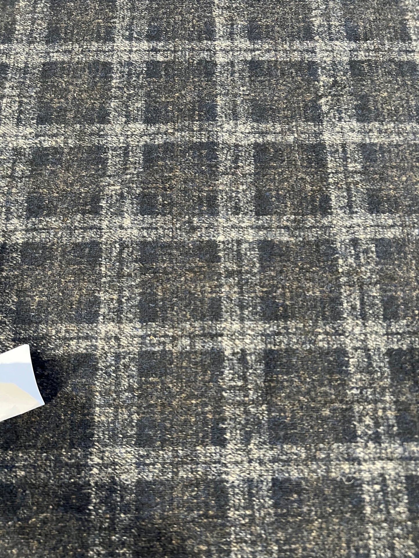 Flip side 021 navy brown ecru check double face navy