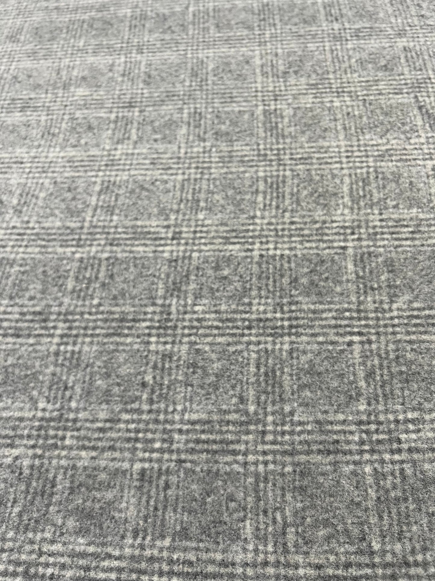 Flip side 022 light grey check double face indigo