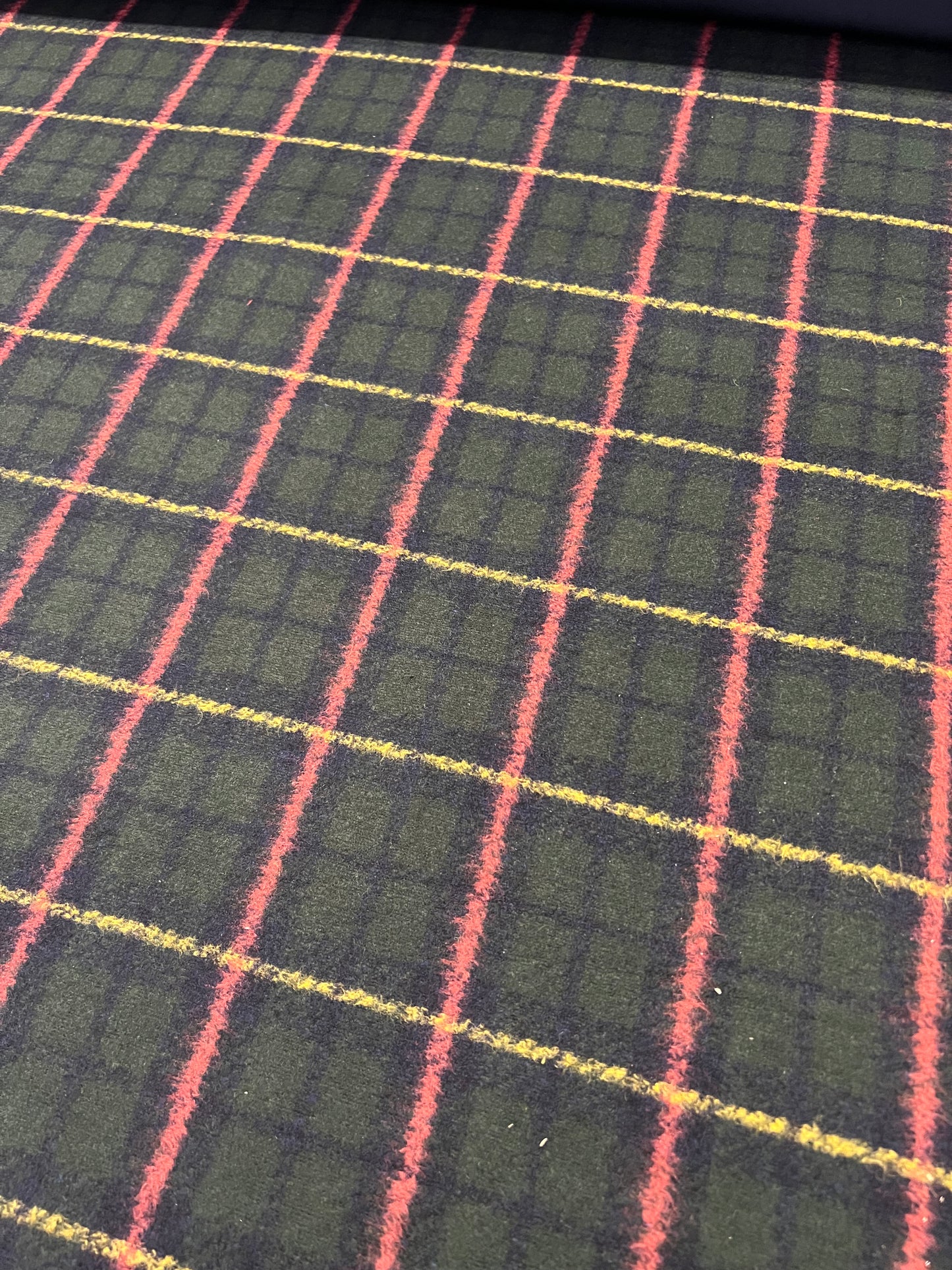 Flip side 027 tartan check double face navy
