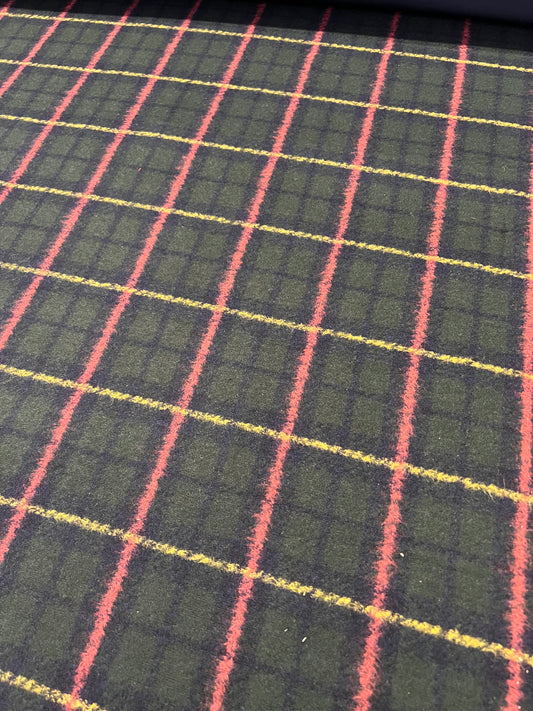 Flip side 027 tartan check double face navy