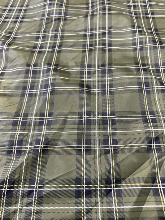 lining check khaki yellow