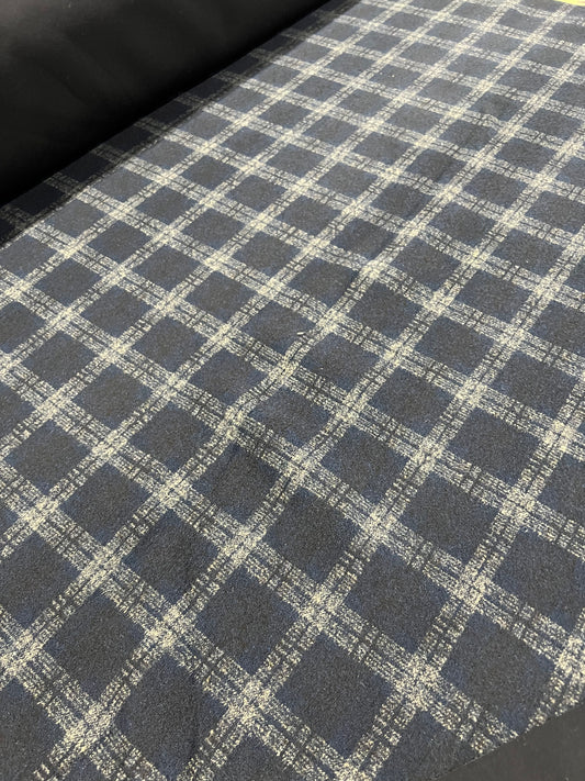 Flip side 045 multi blue check double face navy