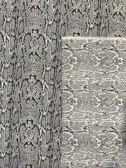 PC TINA 035 cotton stretch jacquard beige snake