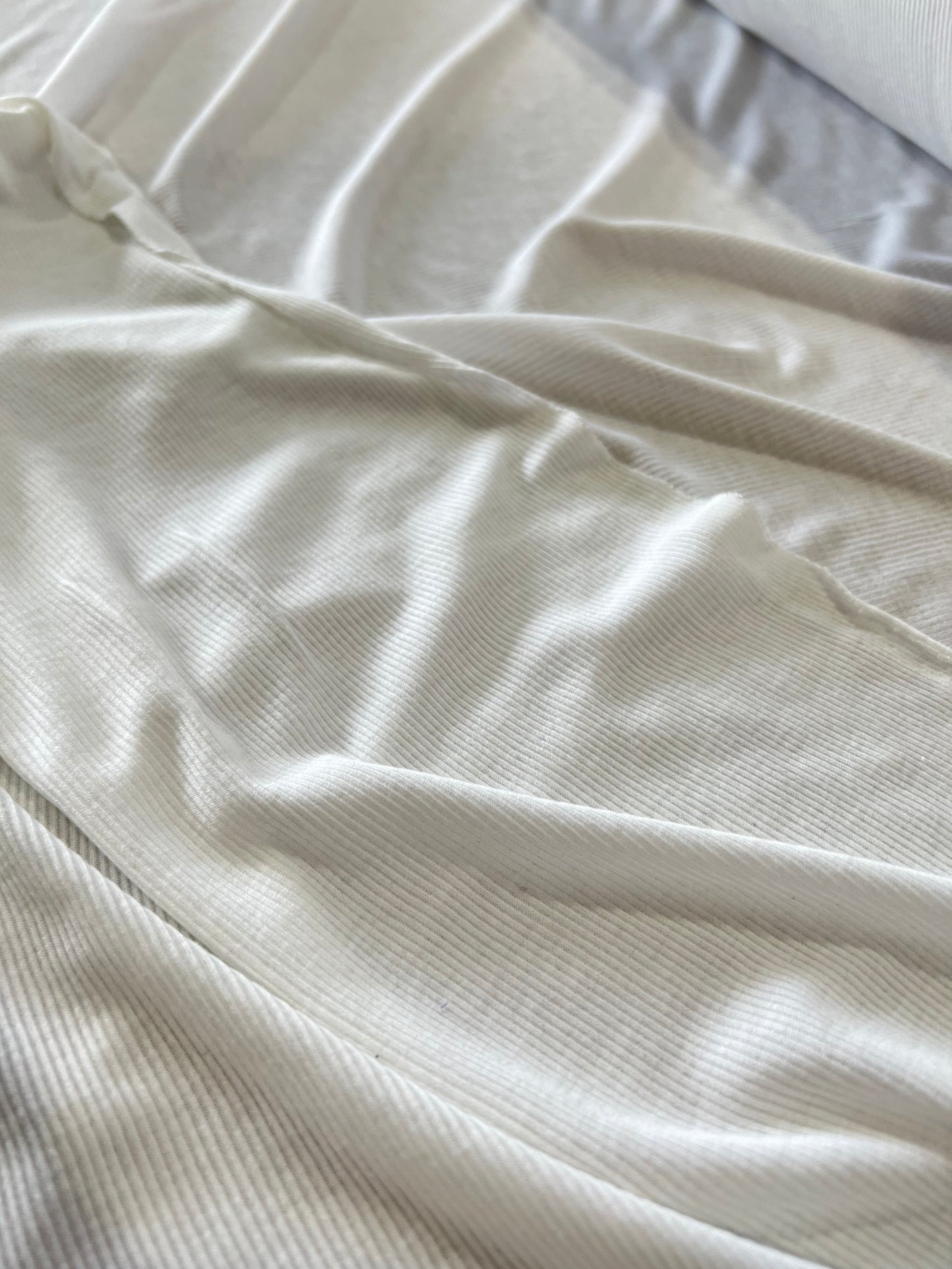 Jeremy 007 jersey tricot rib mélange white