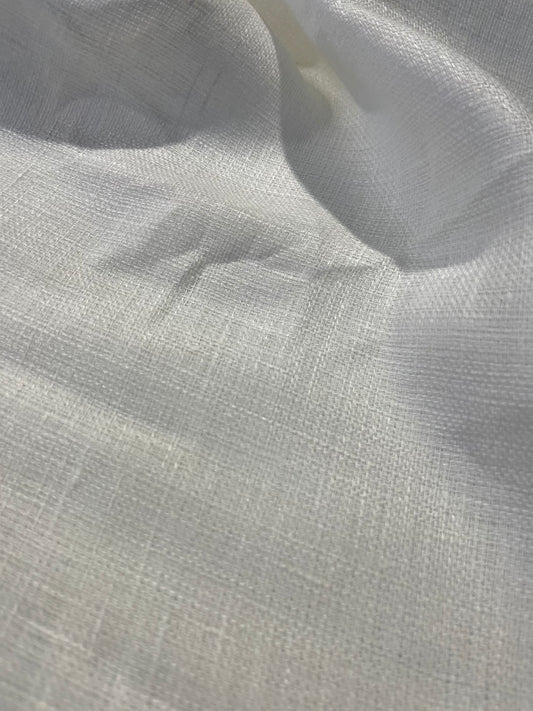 AXELLE 001  100% linen panama weave white