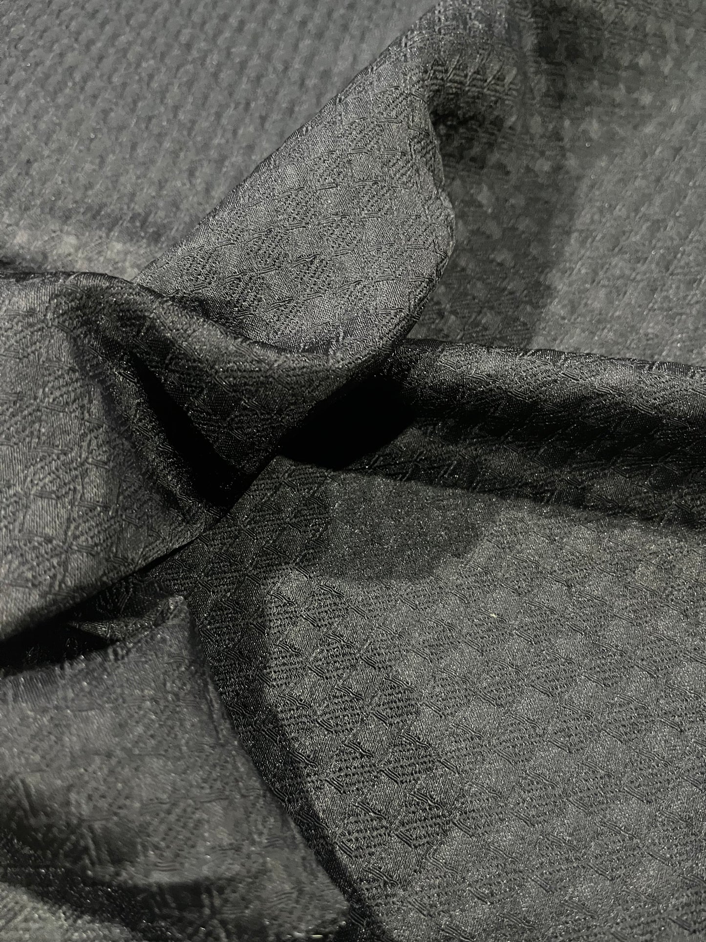 G02 black jacquard cotton/silk