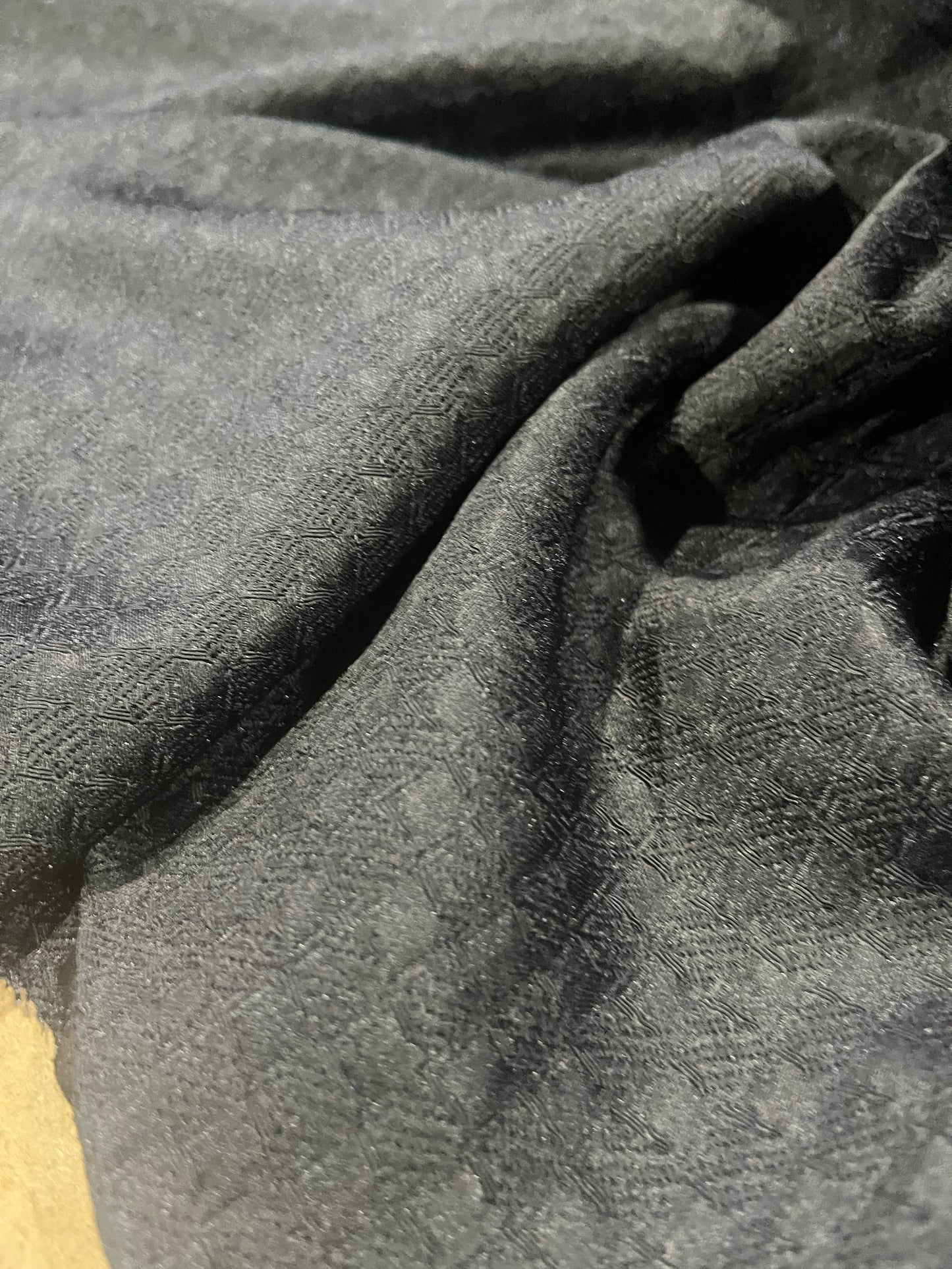 G02 black jacquard cotton/silk