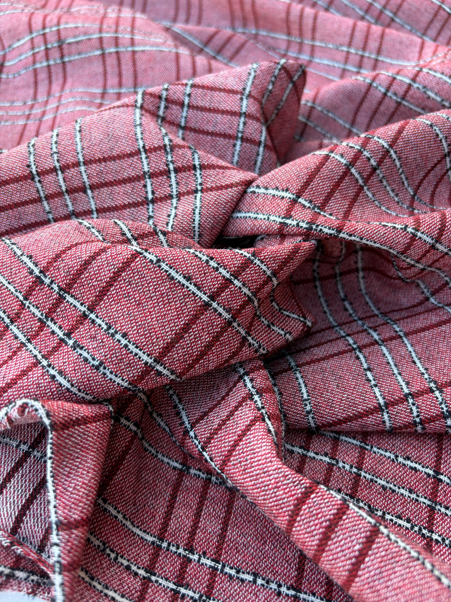 BART 024 red colourwoven cotton check