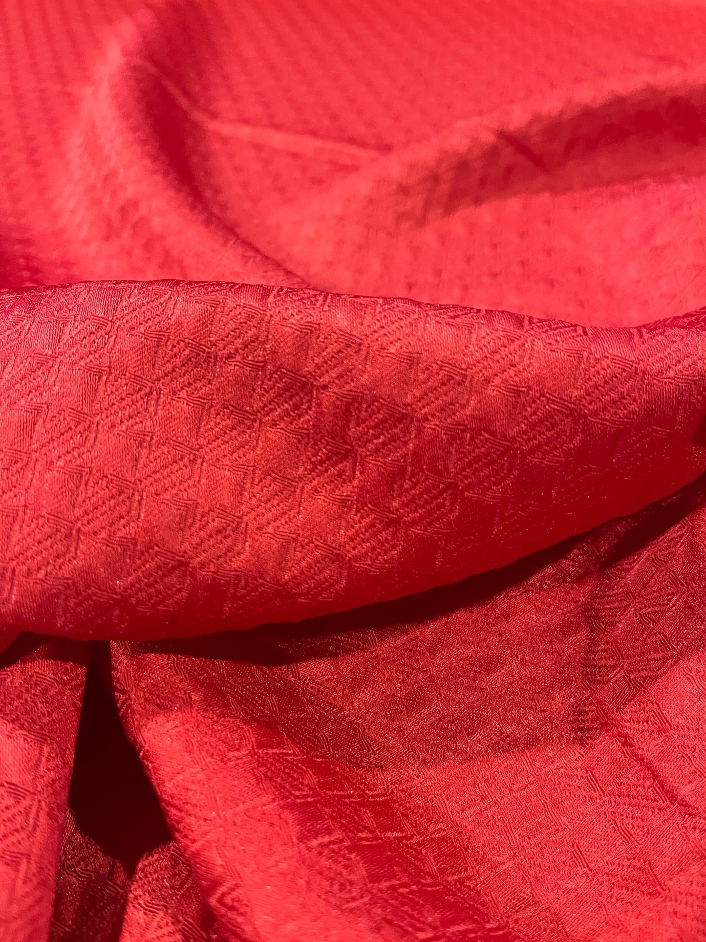 G02 red jacquard cotton/silk