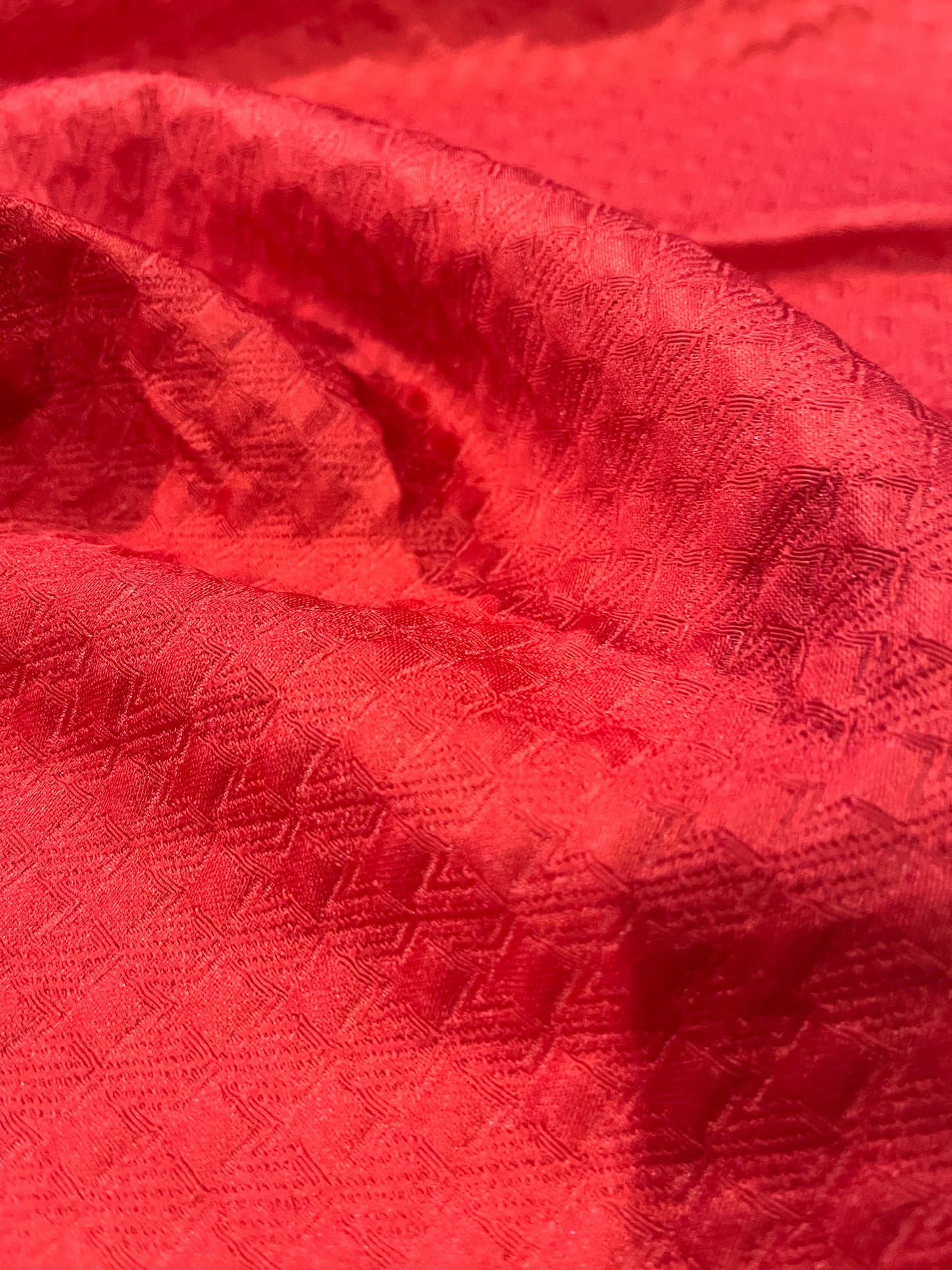 G02 red jacquard cotton/silk