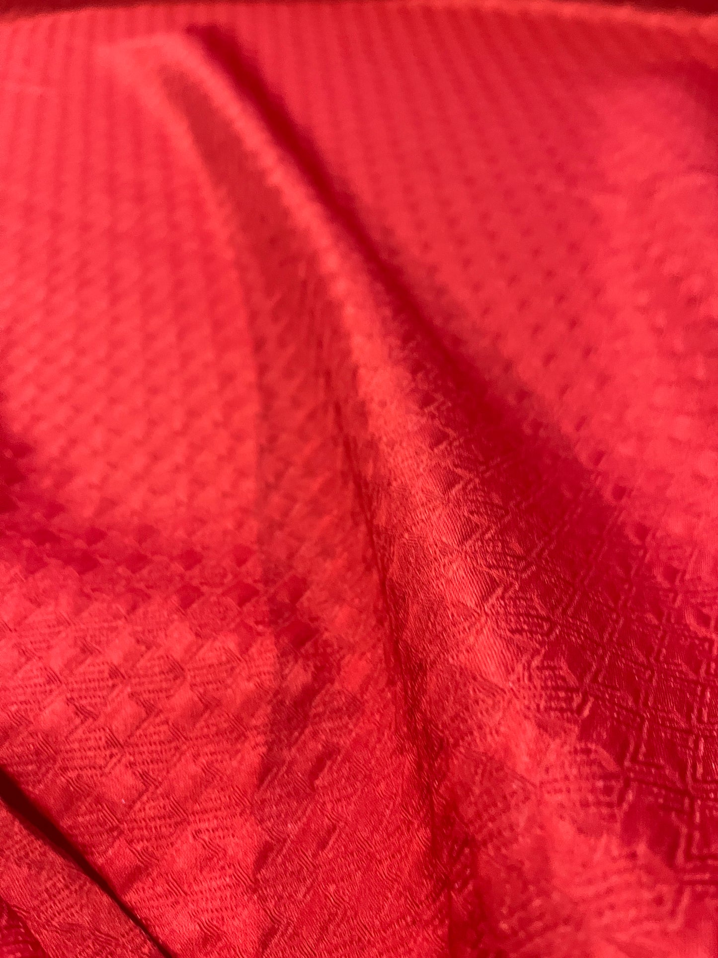 G02 red jacquard cotton/silk