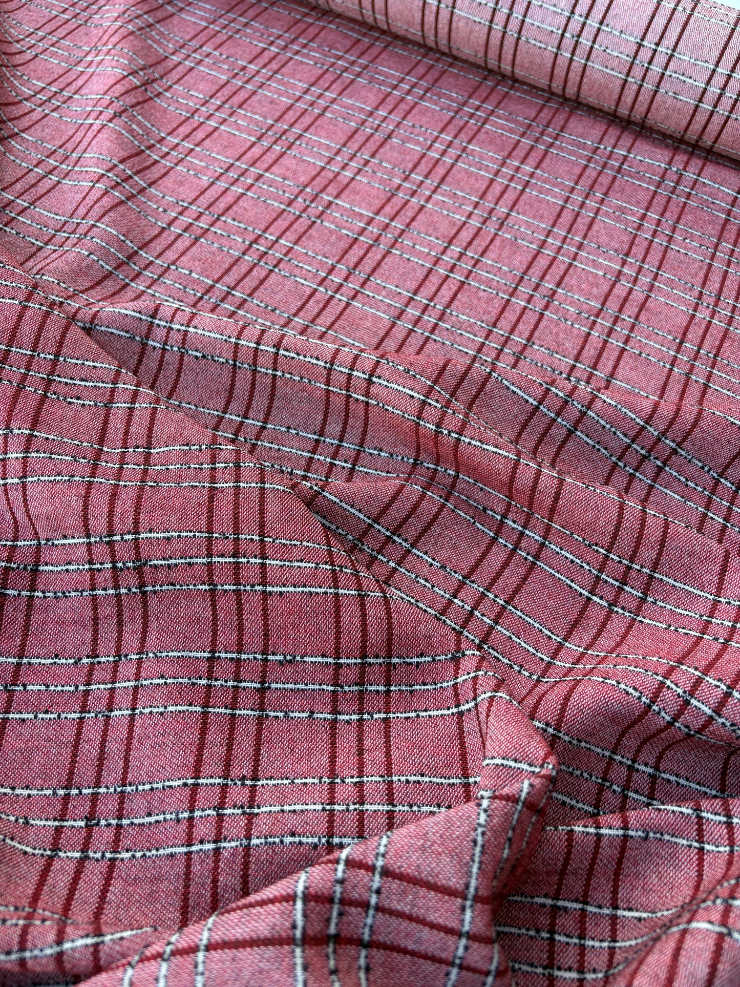 BART 024 red colourwoven cotton check