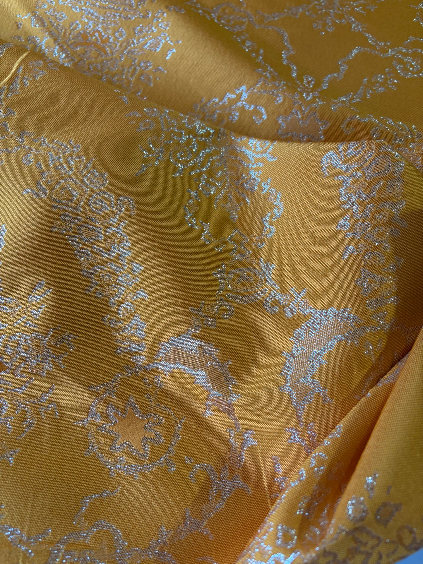 STAN 002 cotton lurex jacquard bright orange/silver