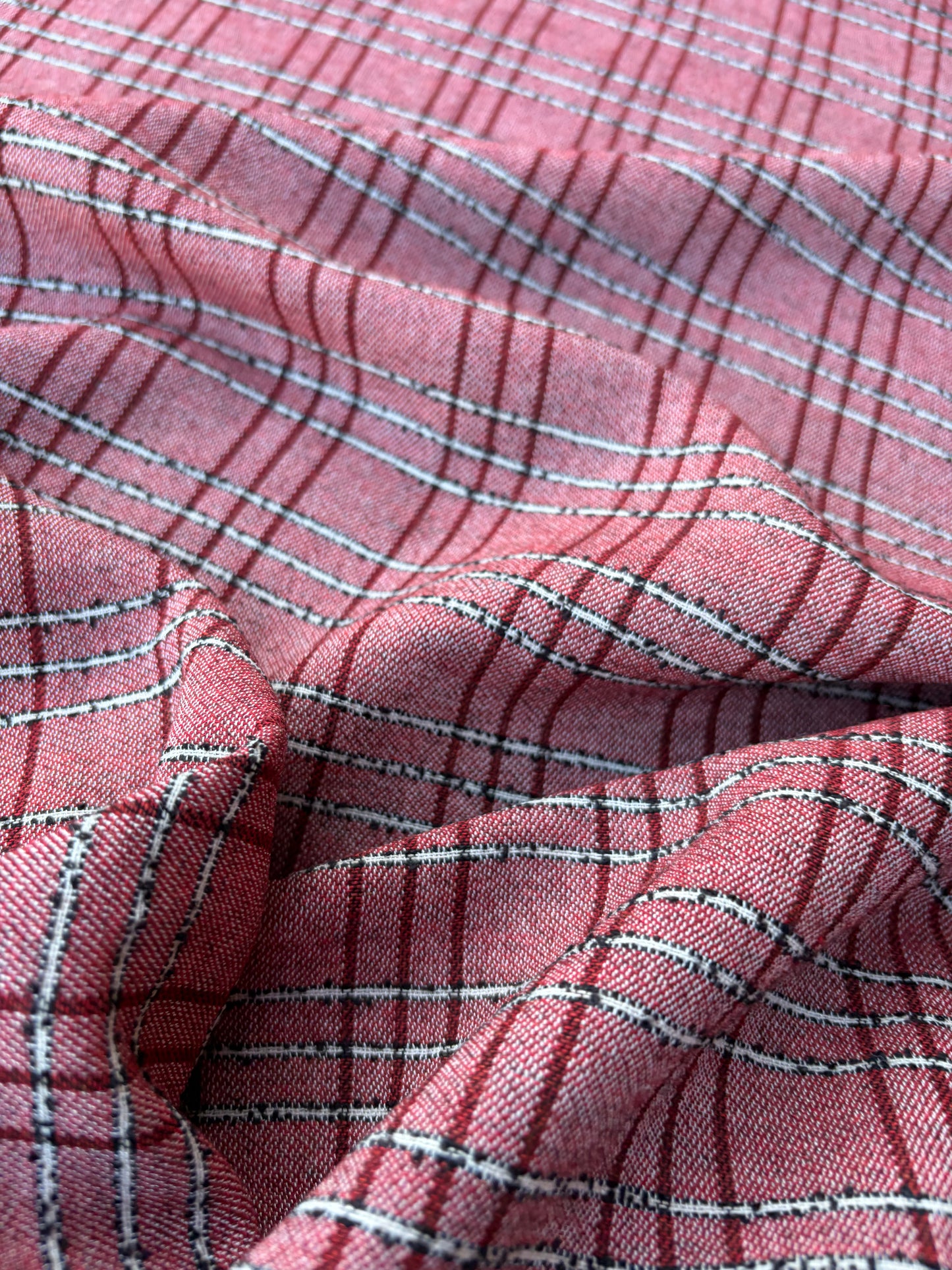 BART 024 red colourwoven cotton check