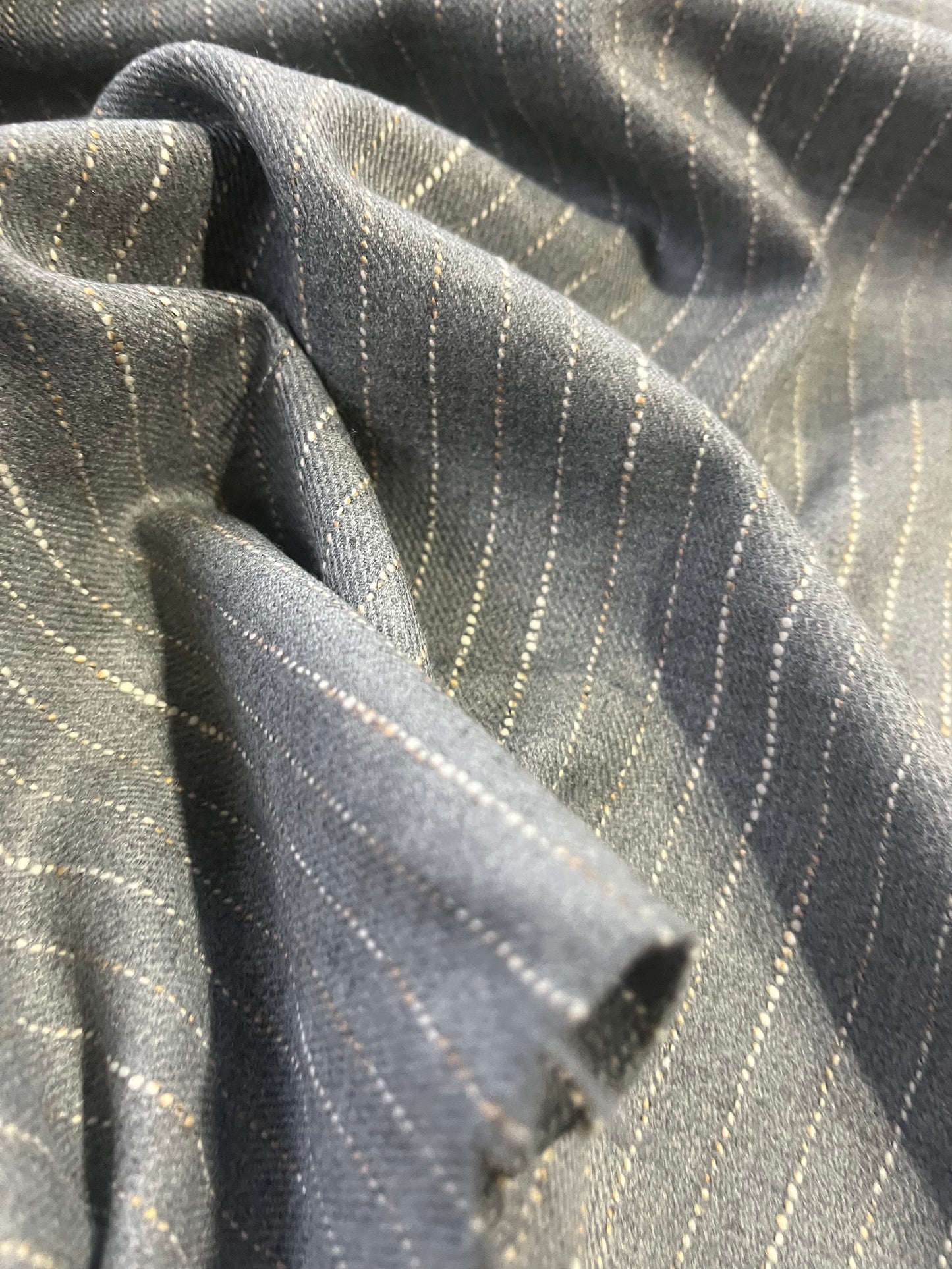 LC LOTTI 027 woven stripe cotton grey pinstripes