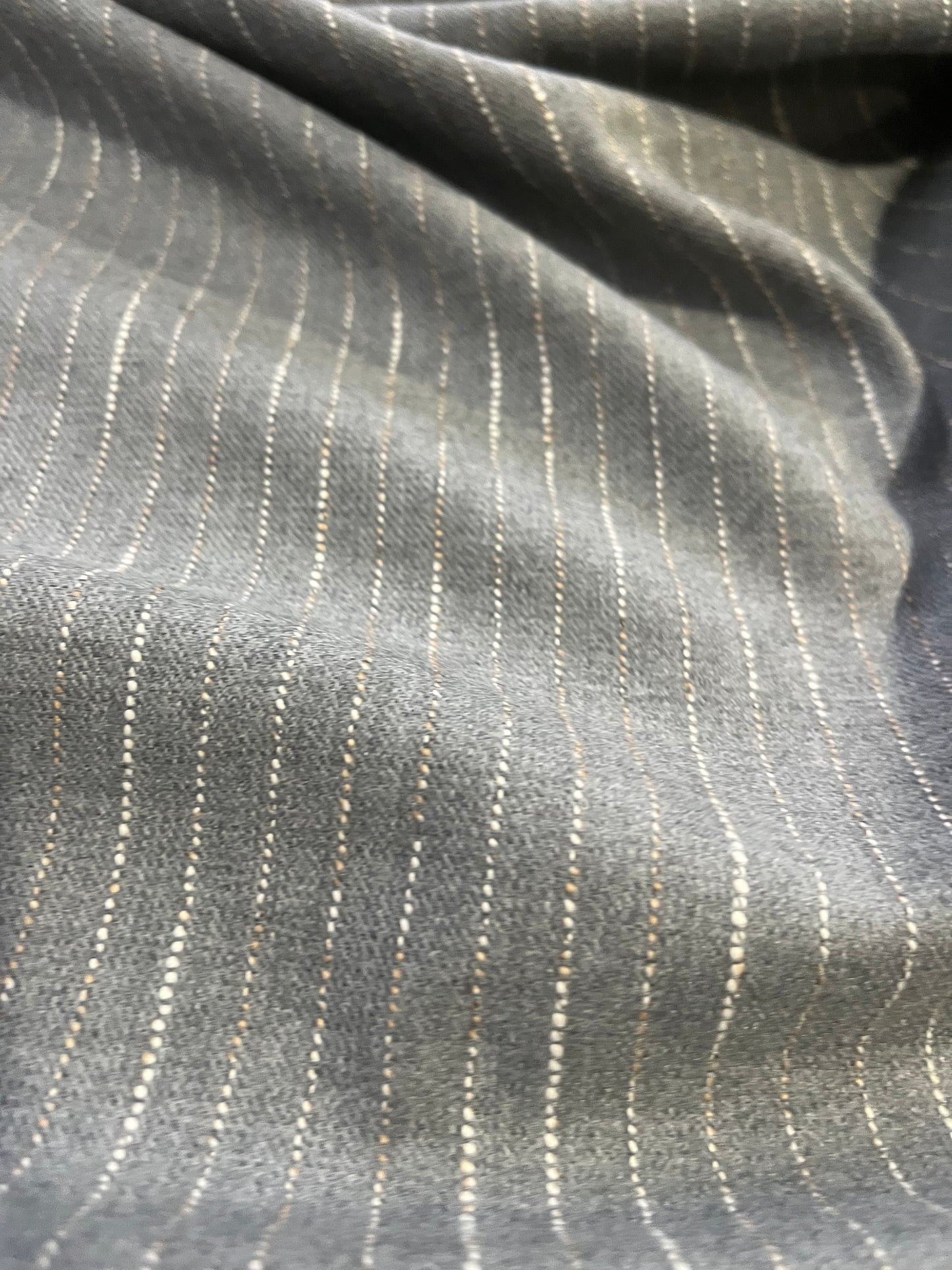 LC LOTTI 027 woven stripe cotton grey pinstripes