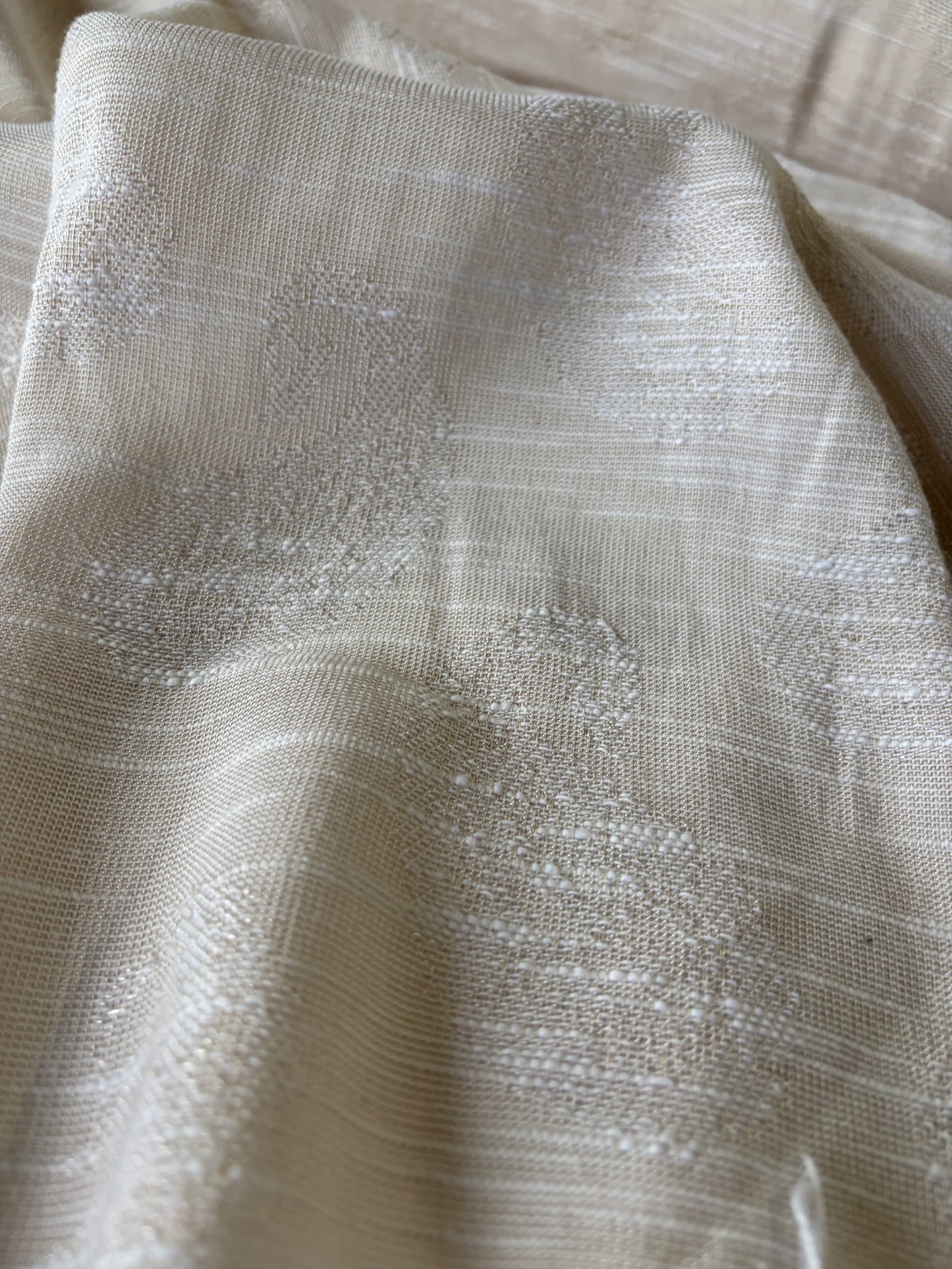 STAN 010 linen/silk jacquard white