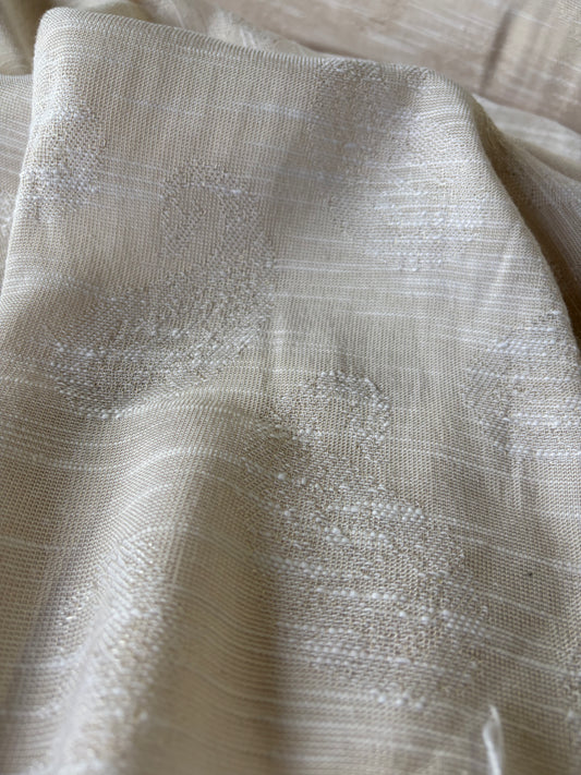 STAN 010 linen/silk jacquard white