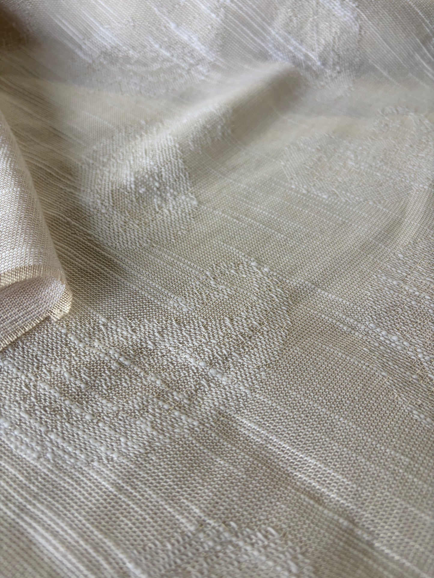 STAN 010 linen/silk jacquard white