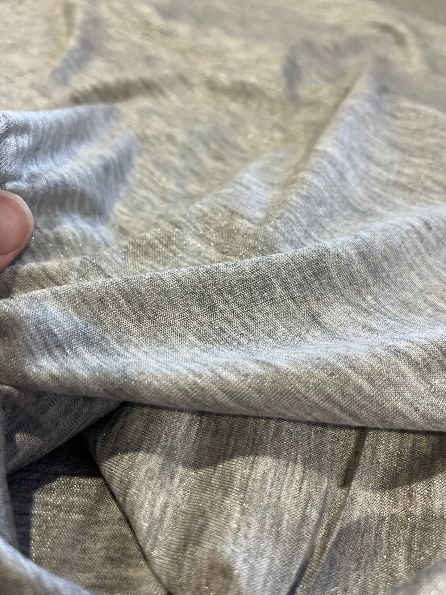 C01 SUNDAY 005 jersey viscose grey with silver coating