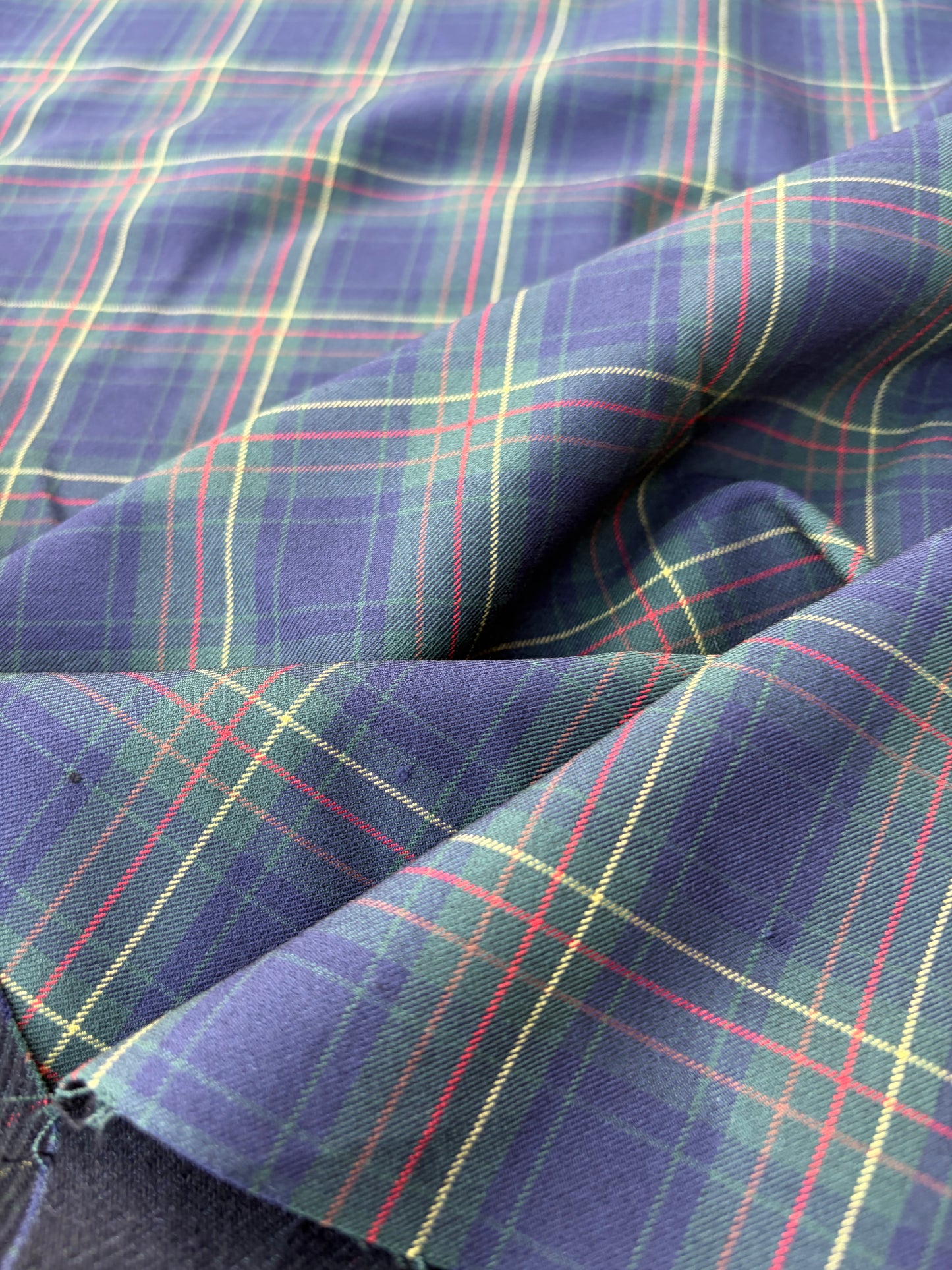 BART 033 cherry green/navy bi-stretch classical clan check