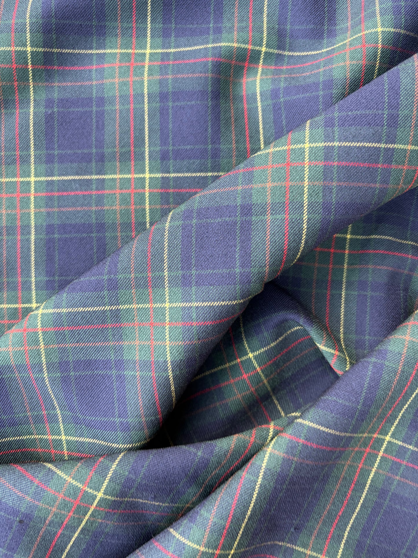 BART 033 cherry green/navy bi-stretch classical clan check