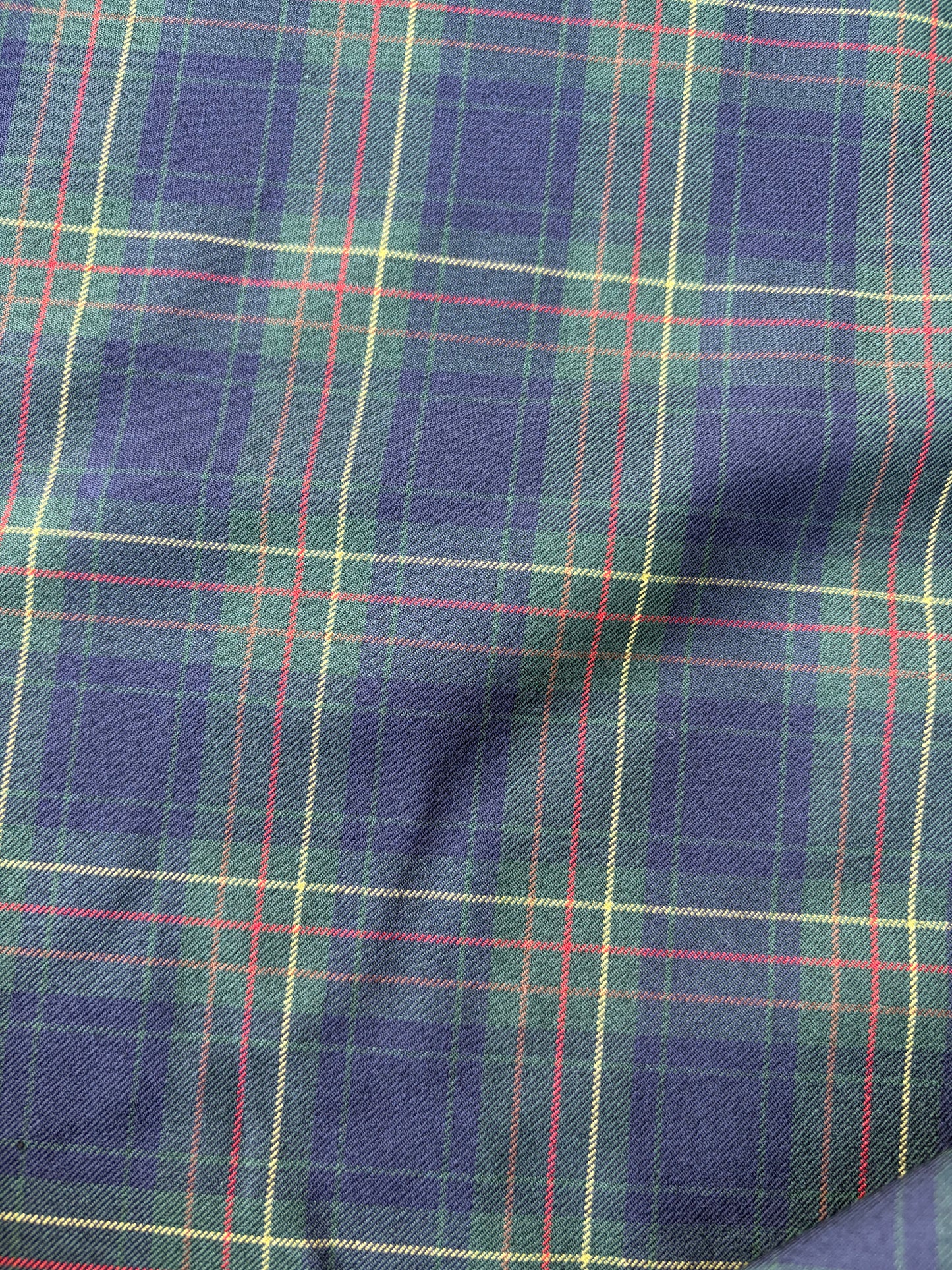BART 033 cherry green/navy bi-stretch classical clan check