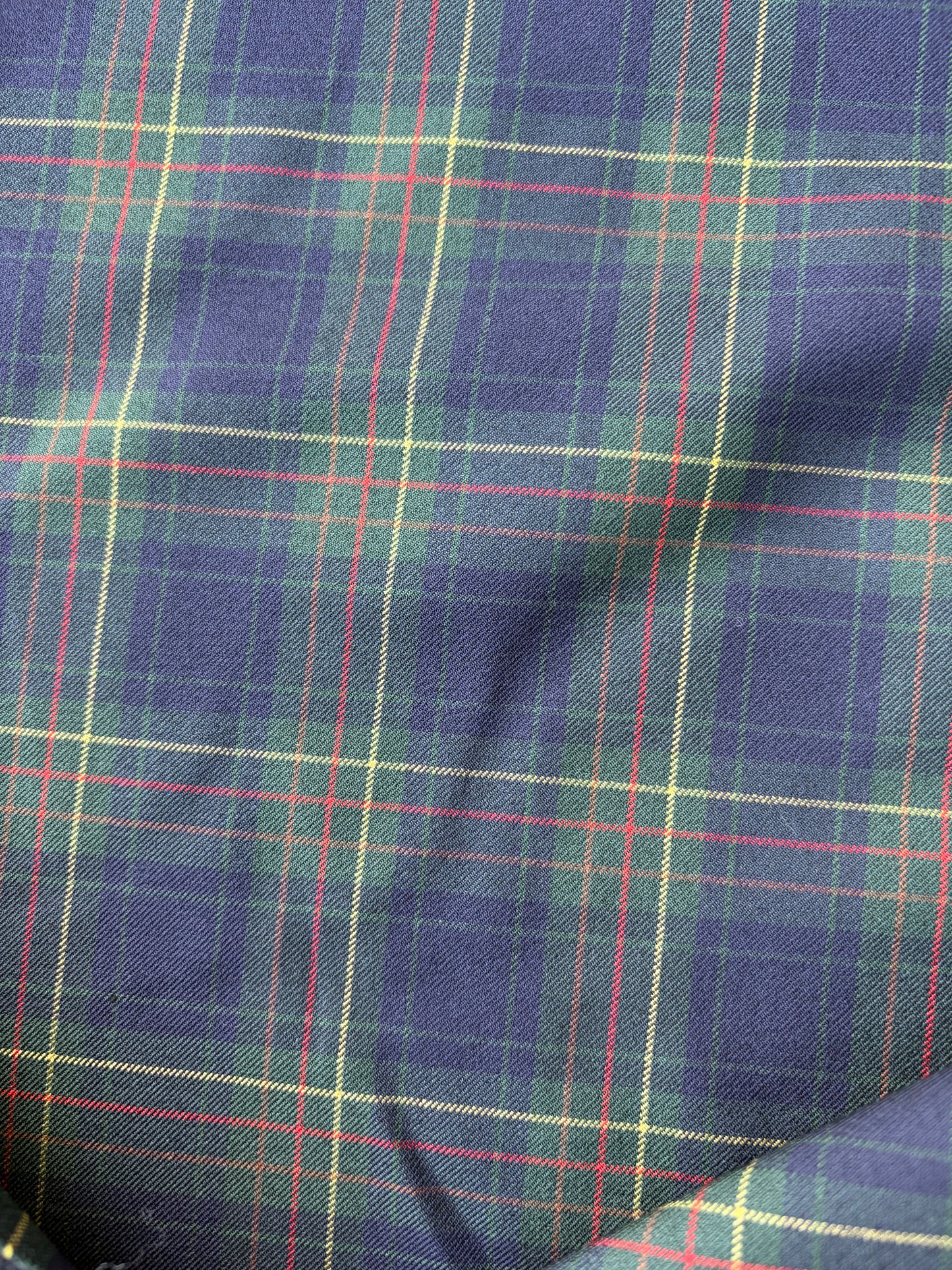 BART 033 cherry green/navy bi-stretch classical clan check