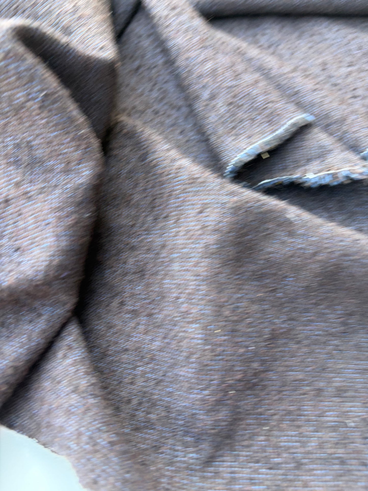 BART 035 brown/blue fil à fil wool
