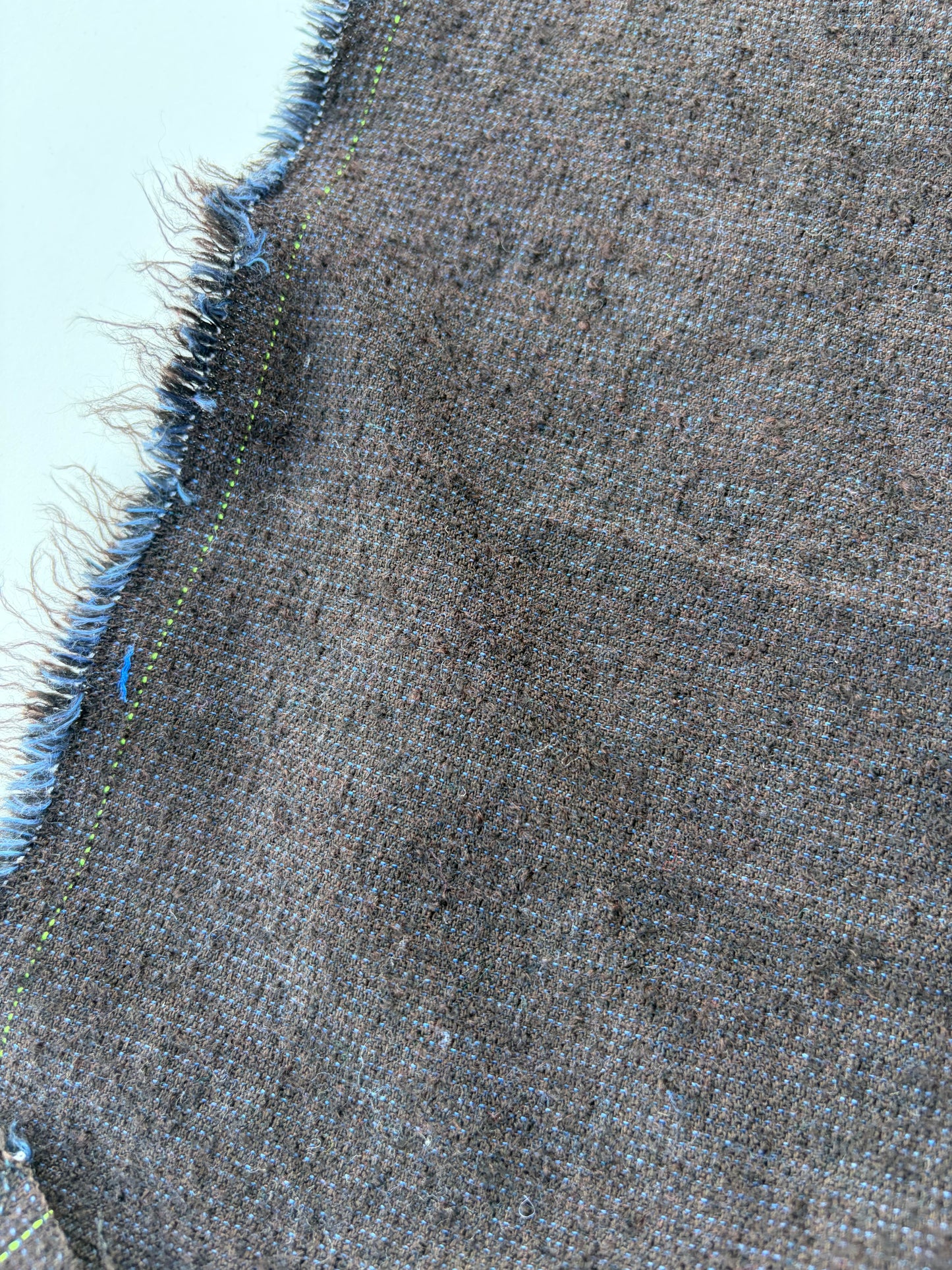 BART 035 brown/blue fil à fil wool