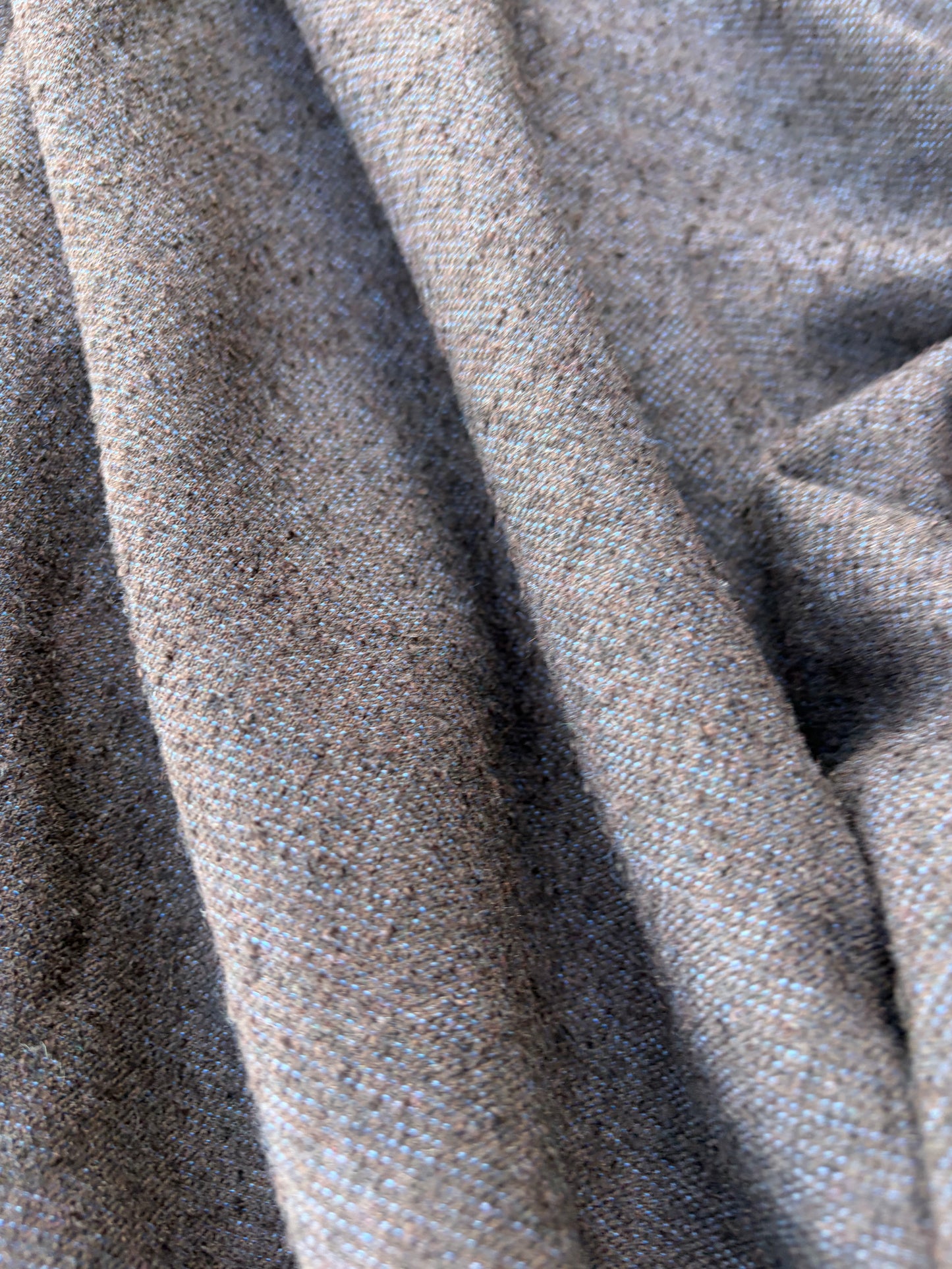 BART 035 brown/blue fil à fil wool