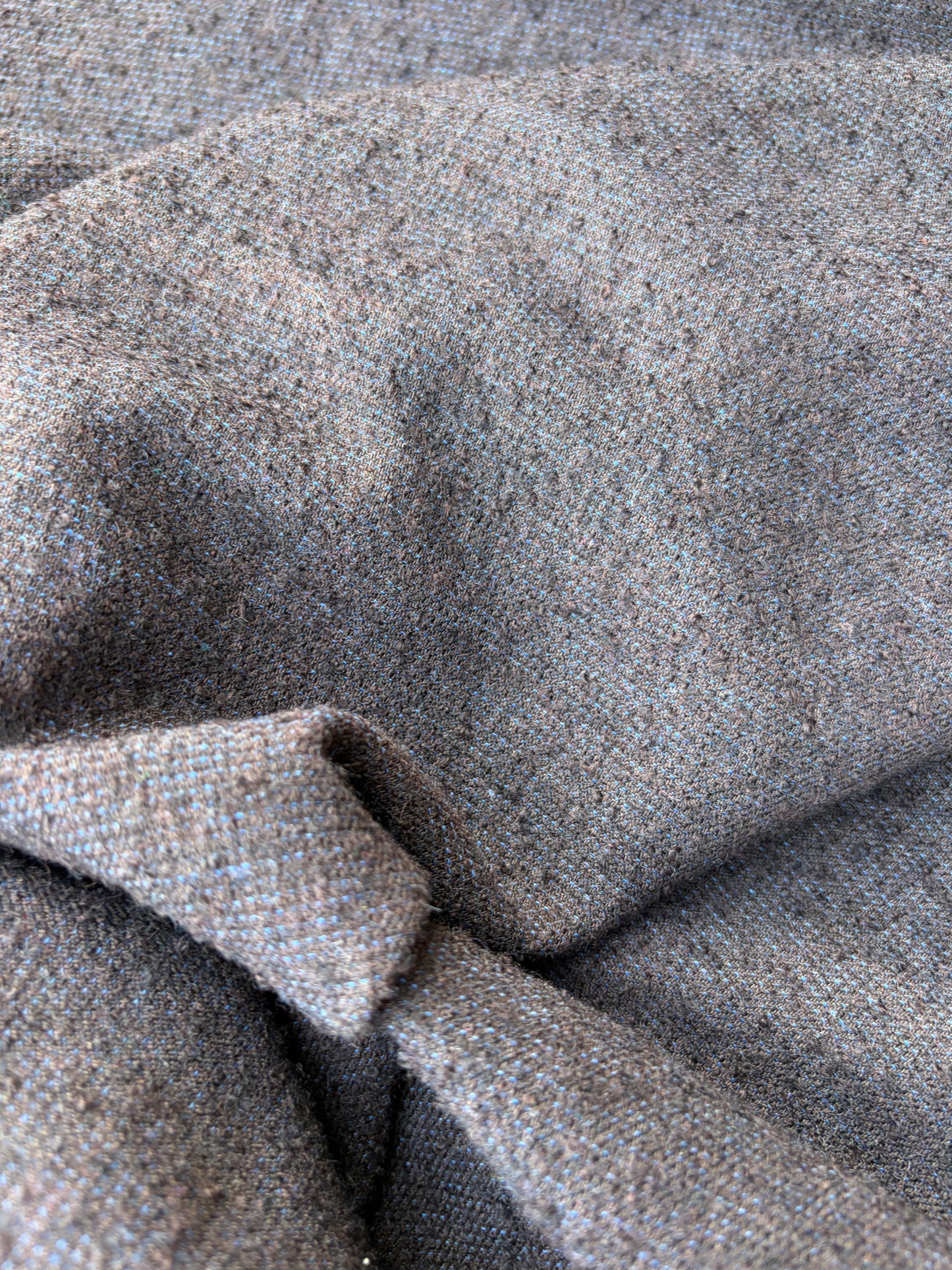 BART 035 brown/blue fil à fil wool