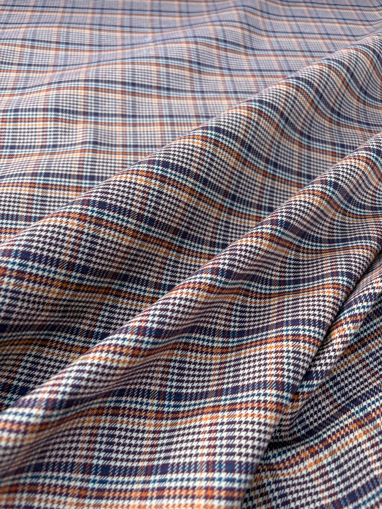 BART 036 orange/blue checkered cotton stretch