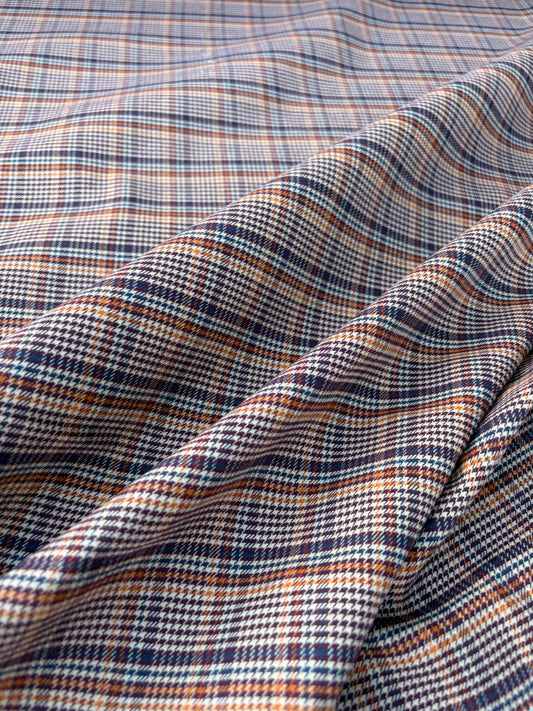BART 036 orange/blue checkered cotton stretch
