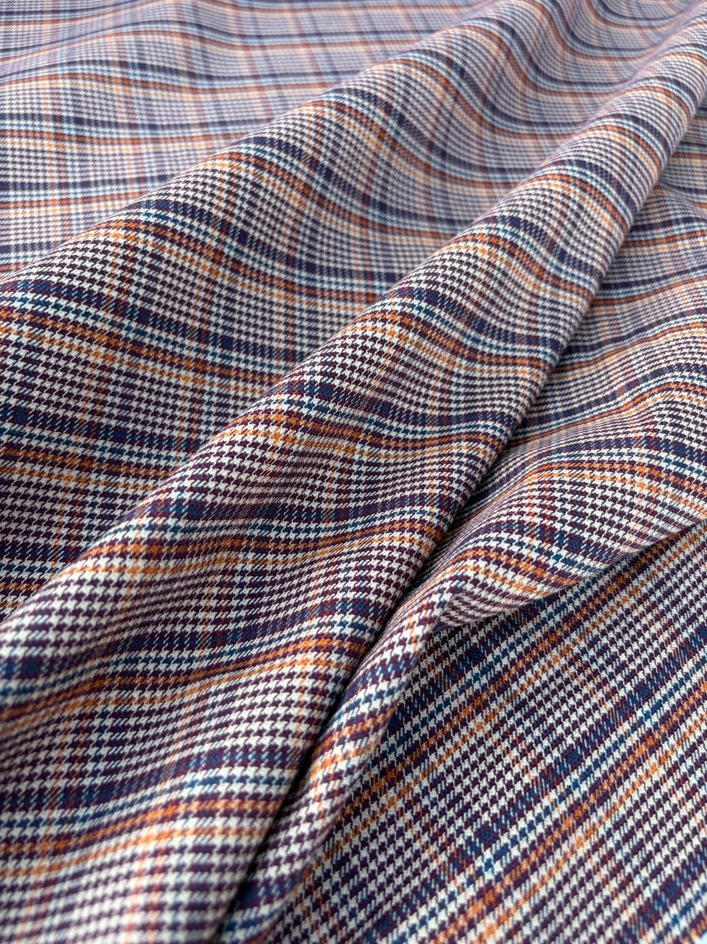 BART 036 orange/blue checkered cotton stretch