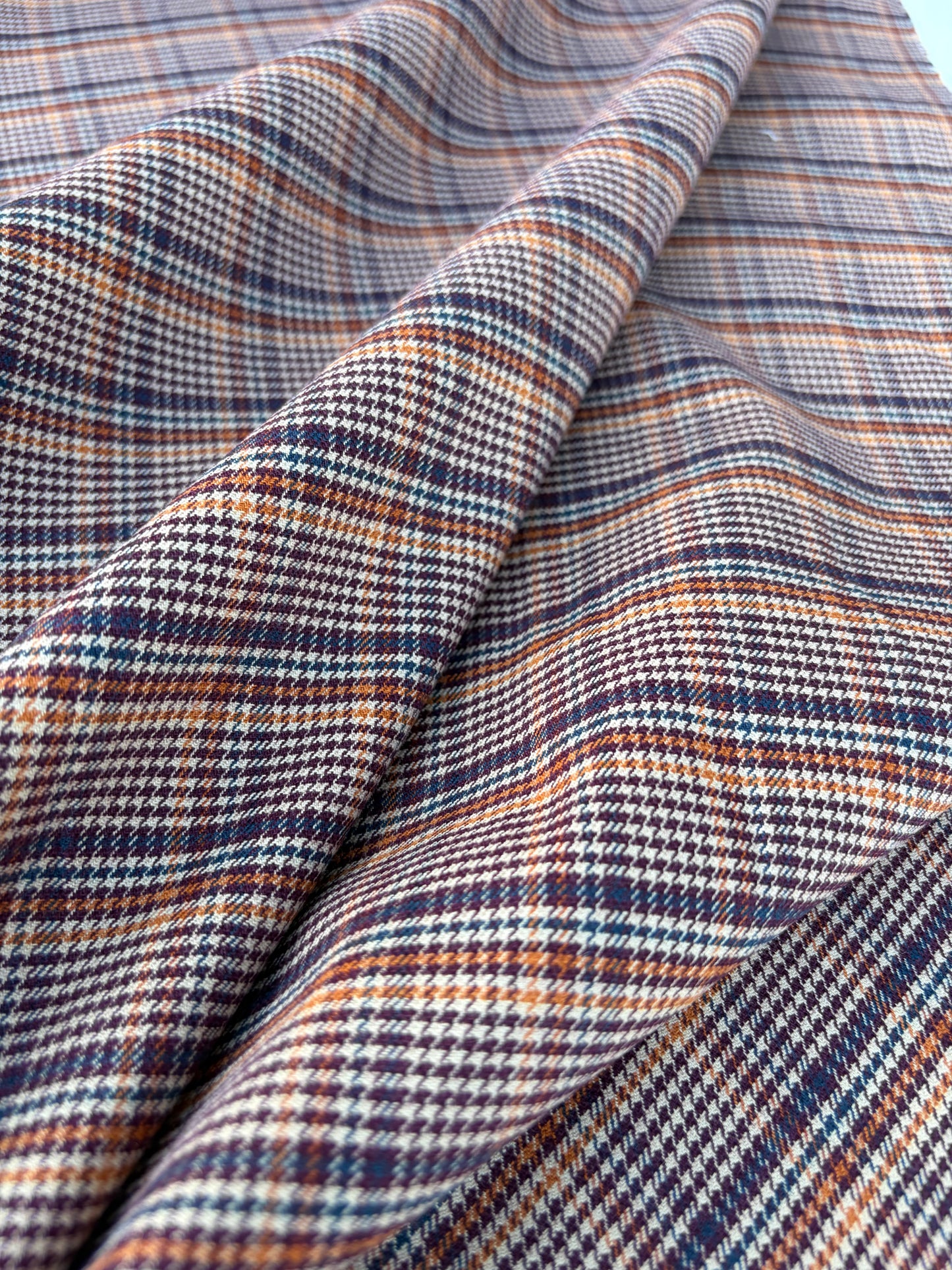 BART 036 orange/blue checkered cotton stretch