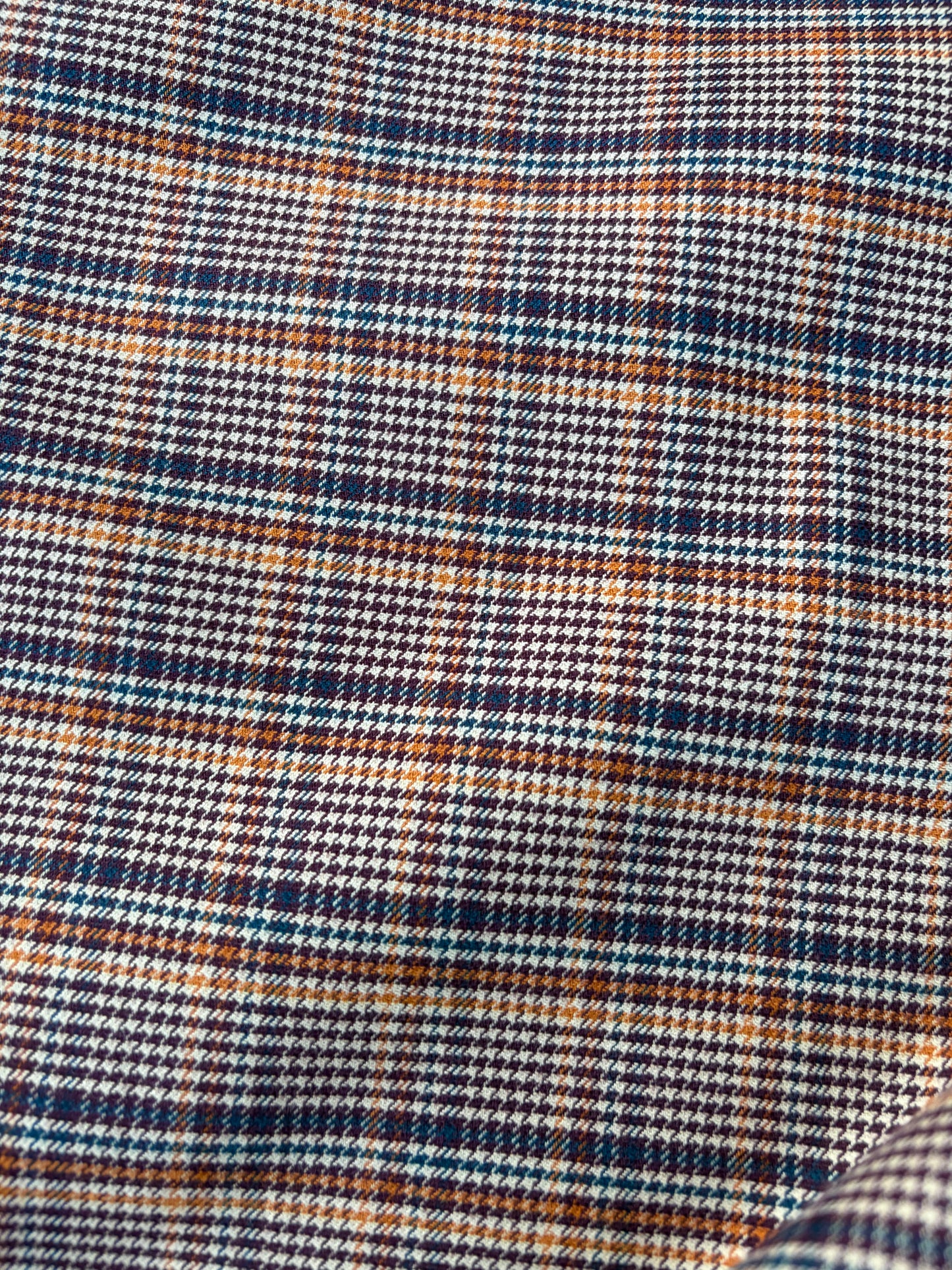 BART 036 orange/blue checkered cotton stretch