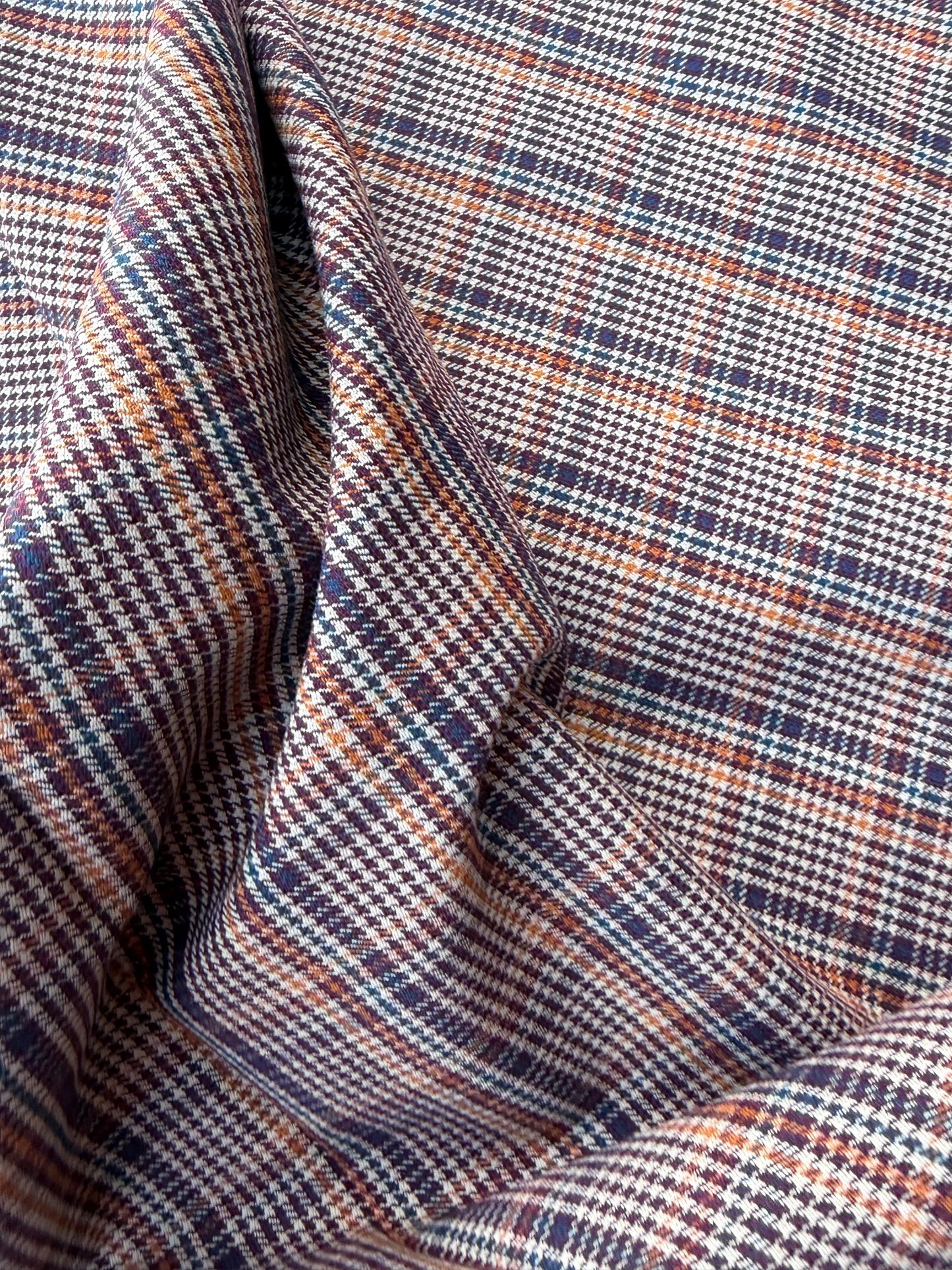 BART 036 orange/blue checkered cotton stretch