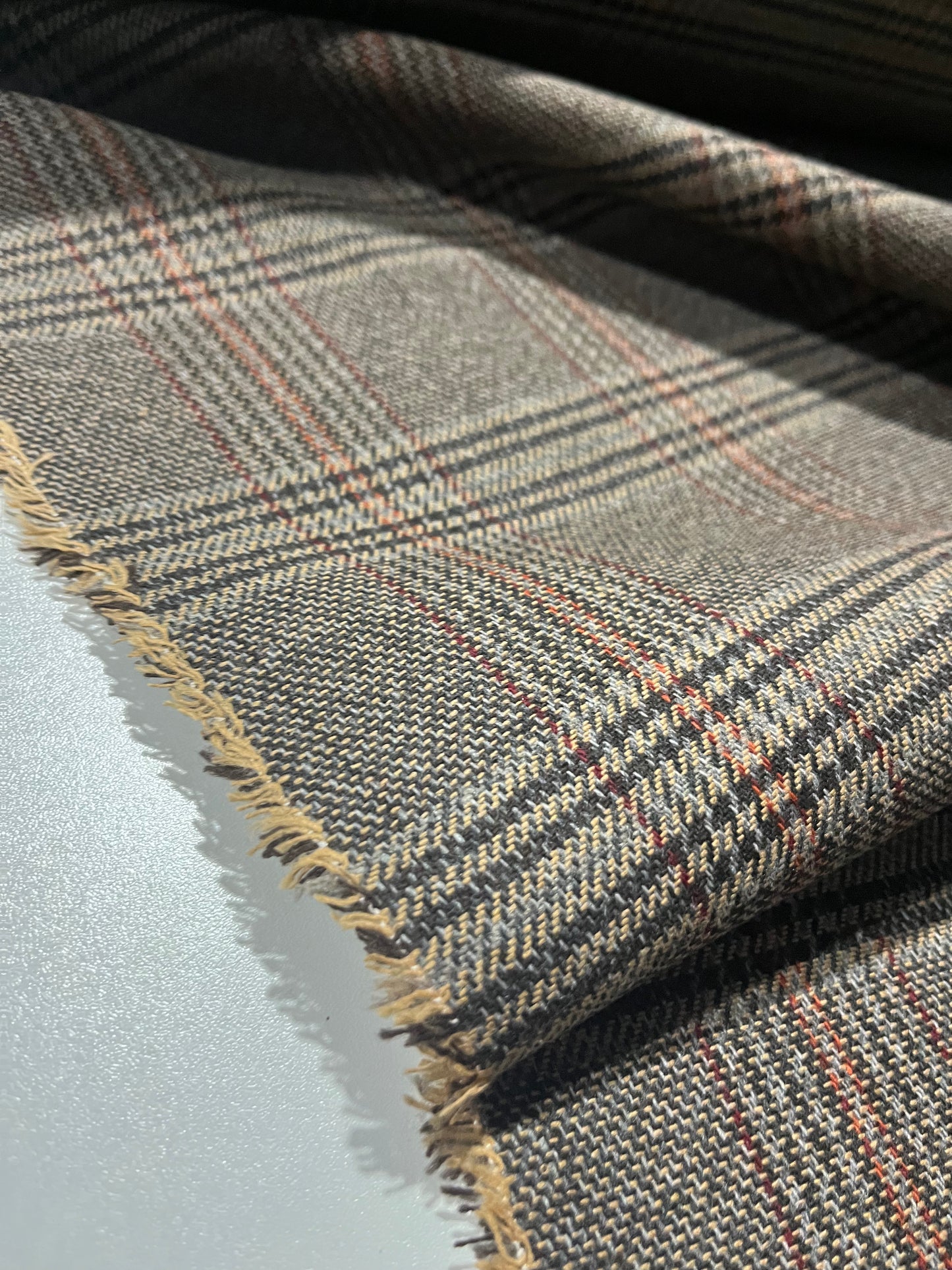 AGATHE 003 heavy wool check Prince of Wales brown