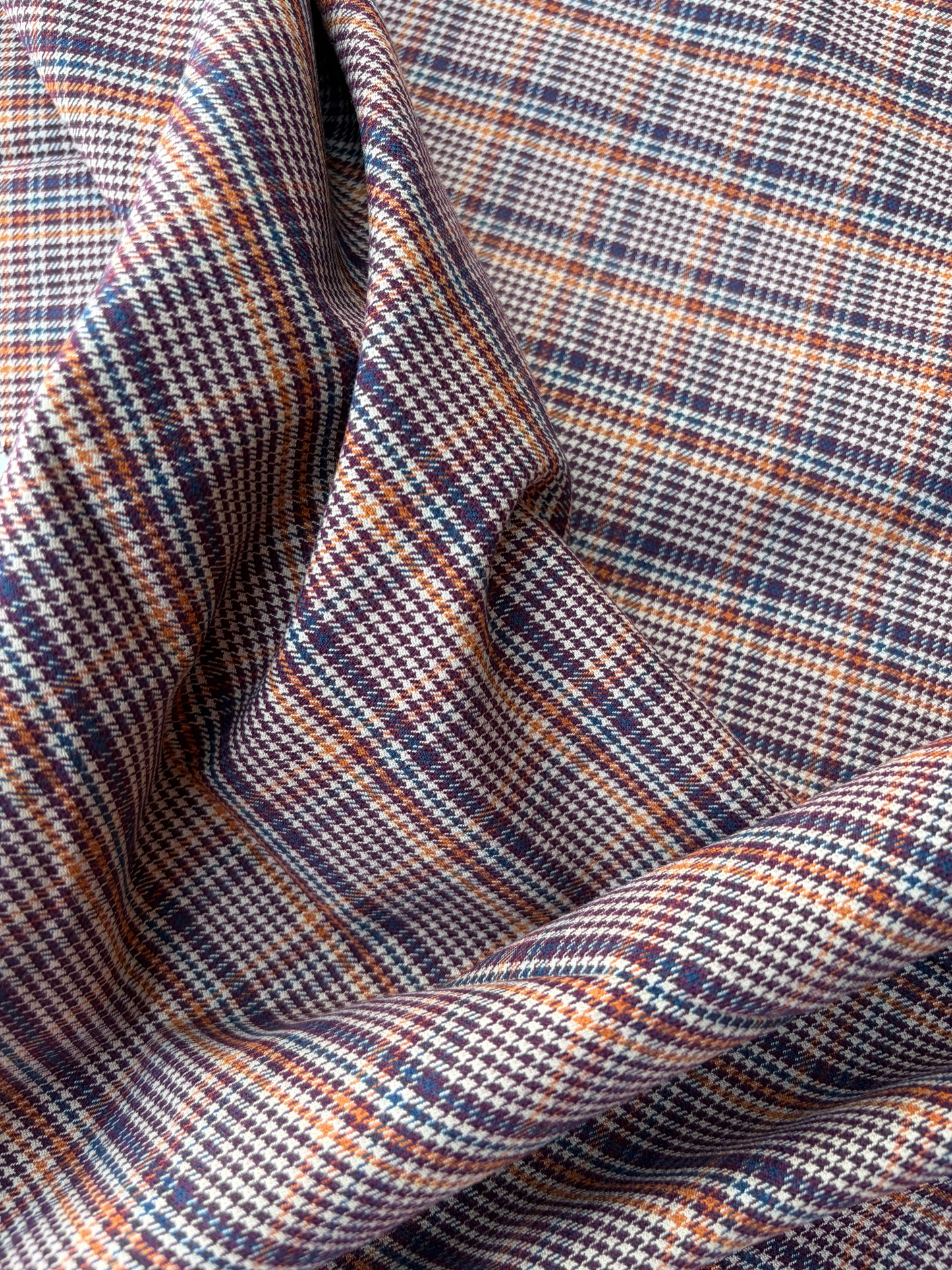 BART 036 orange/blue checkered cotton stretch