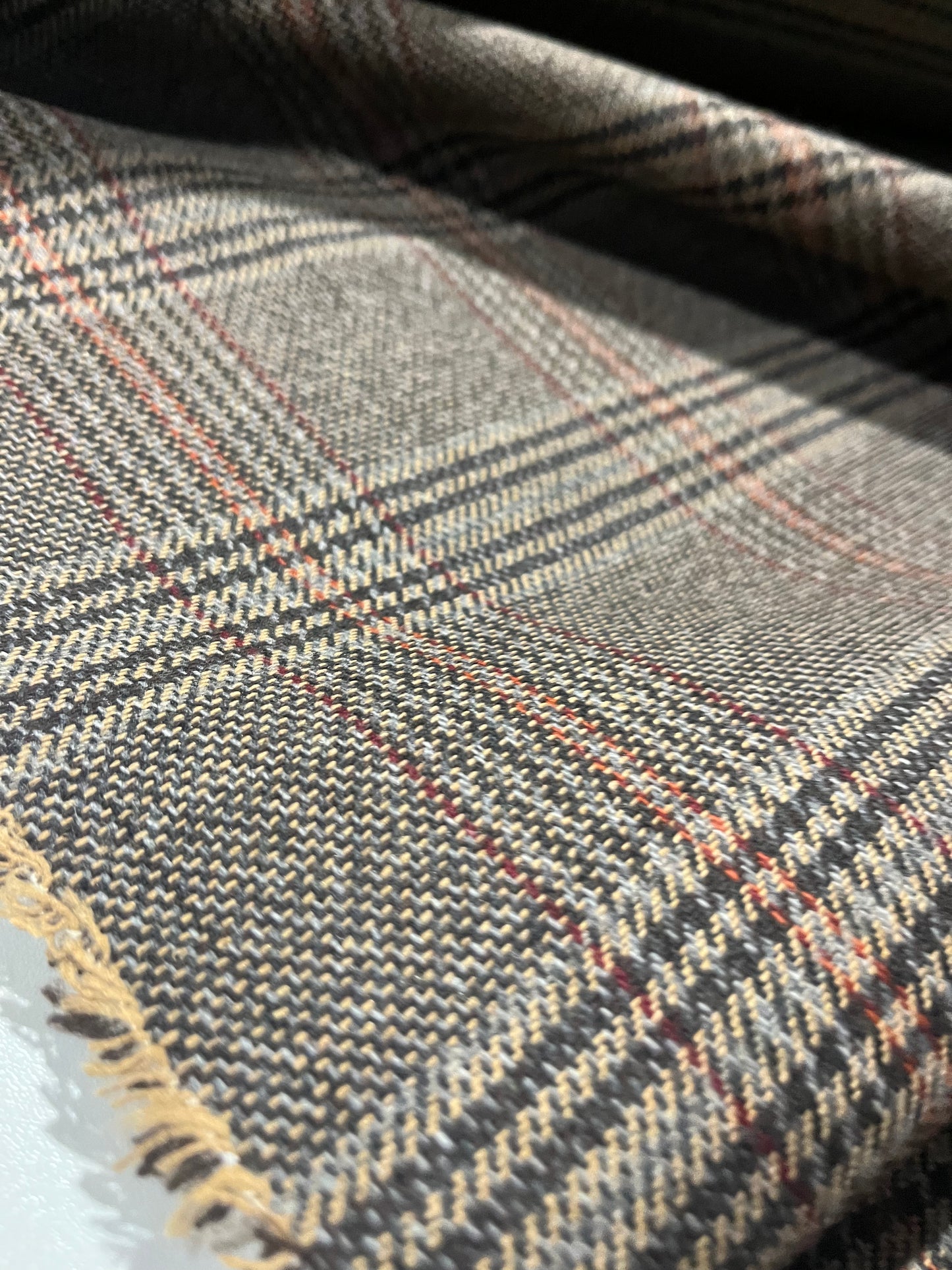 AGATHE 003 heavy wool check Prince of Wales brown