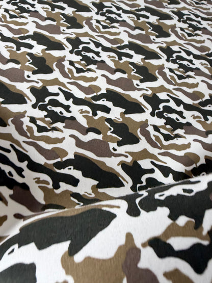 PC STAN 017 cotton satin stretch small camouflage brown
