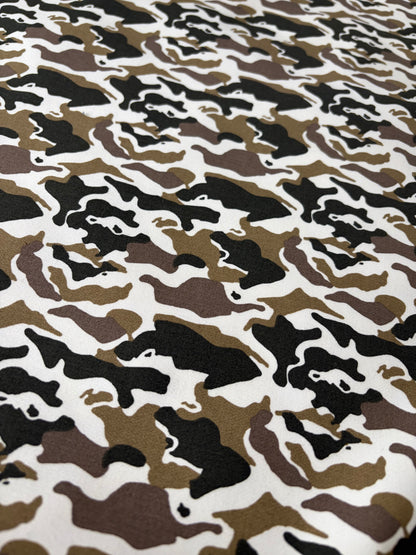 PC STAN 017 cotton satin stretch small camouflage brown