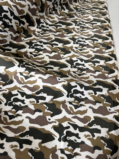 PC STAN 017 cotton satin stretch small camouflage brown